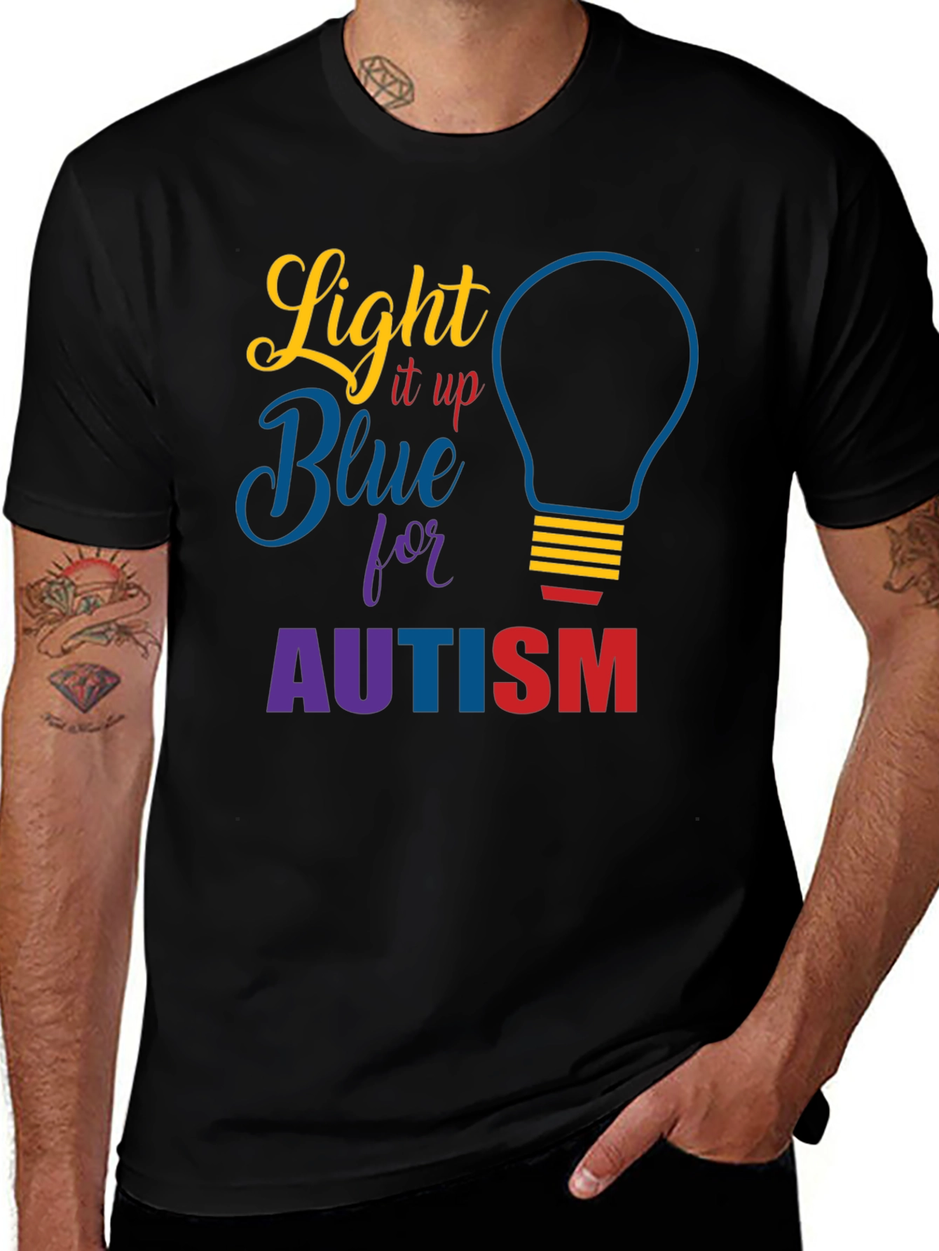 Variant 18 of Light It Up Blue Autism Awareness T-Shirt