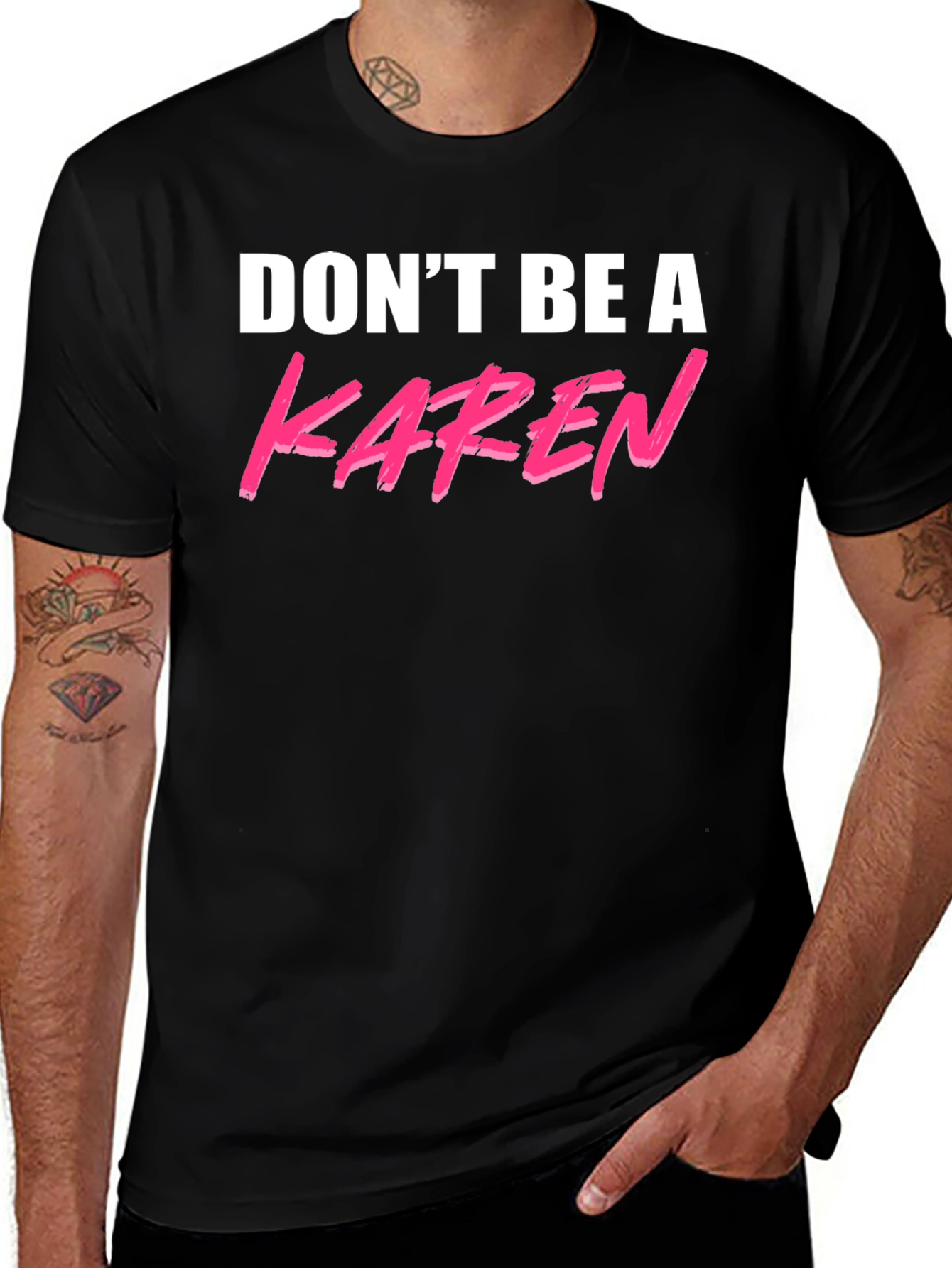 Variant 4 of Don't Be A Karen Graphic Tee - Black