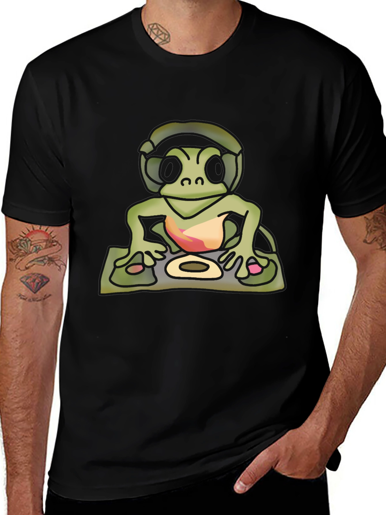 Variant 5 of DJ Turtle Graphic T-Shirt