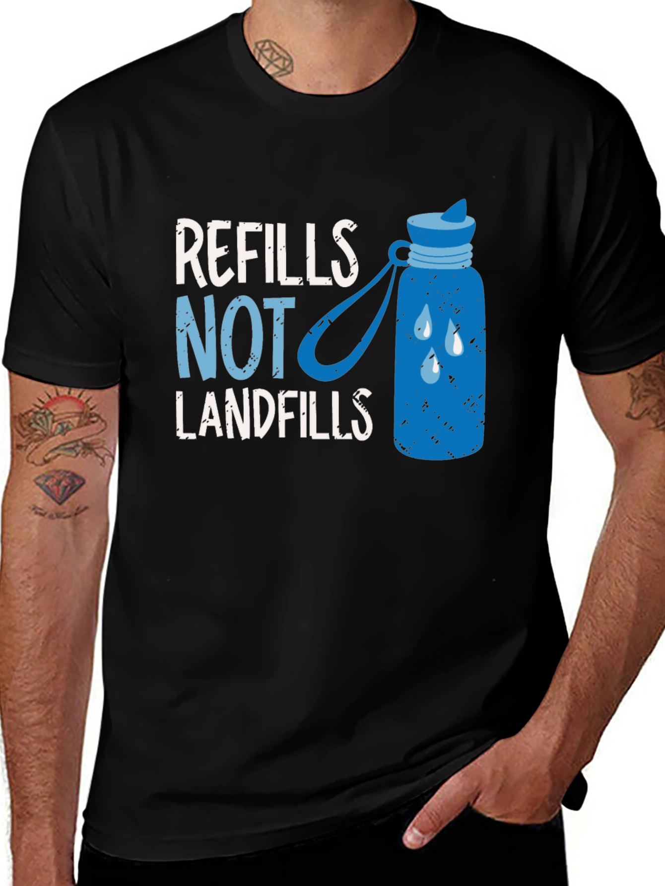 Refills Not Landfills Graphic Tee