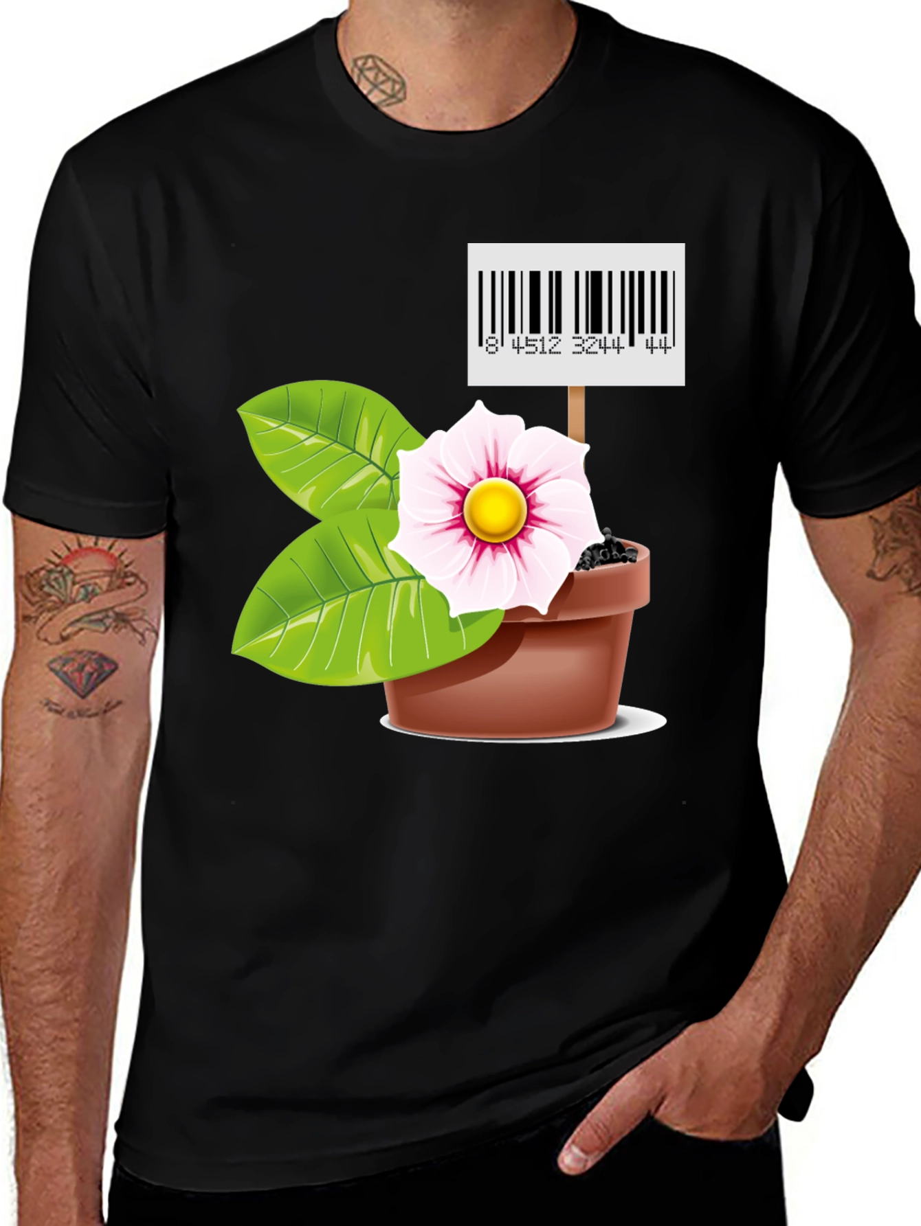 Variant 24 of Unique Flower Pot Graphic T-Shirt
