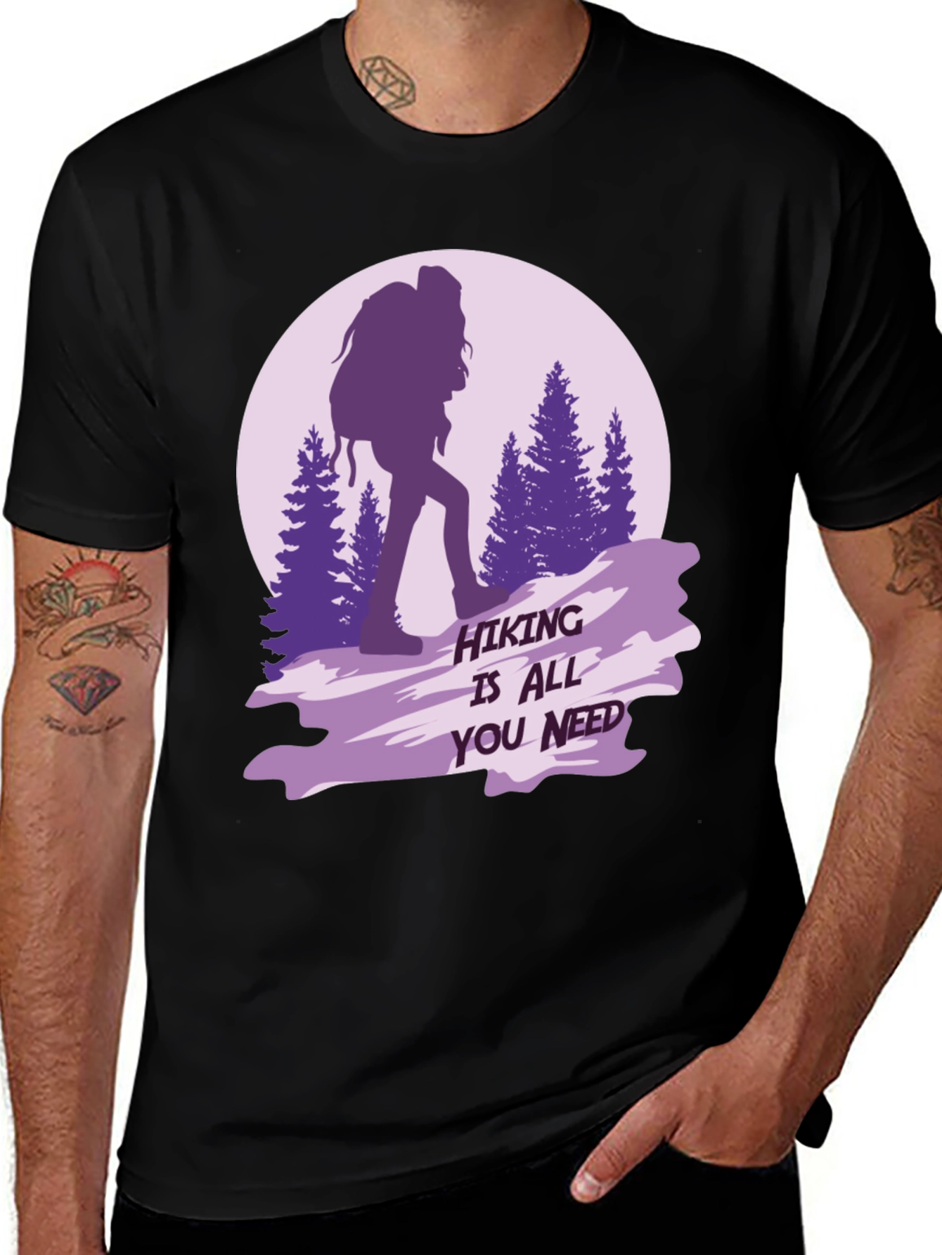 Variant 17 of Hiking is All You Need Graphic Tee