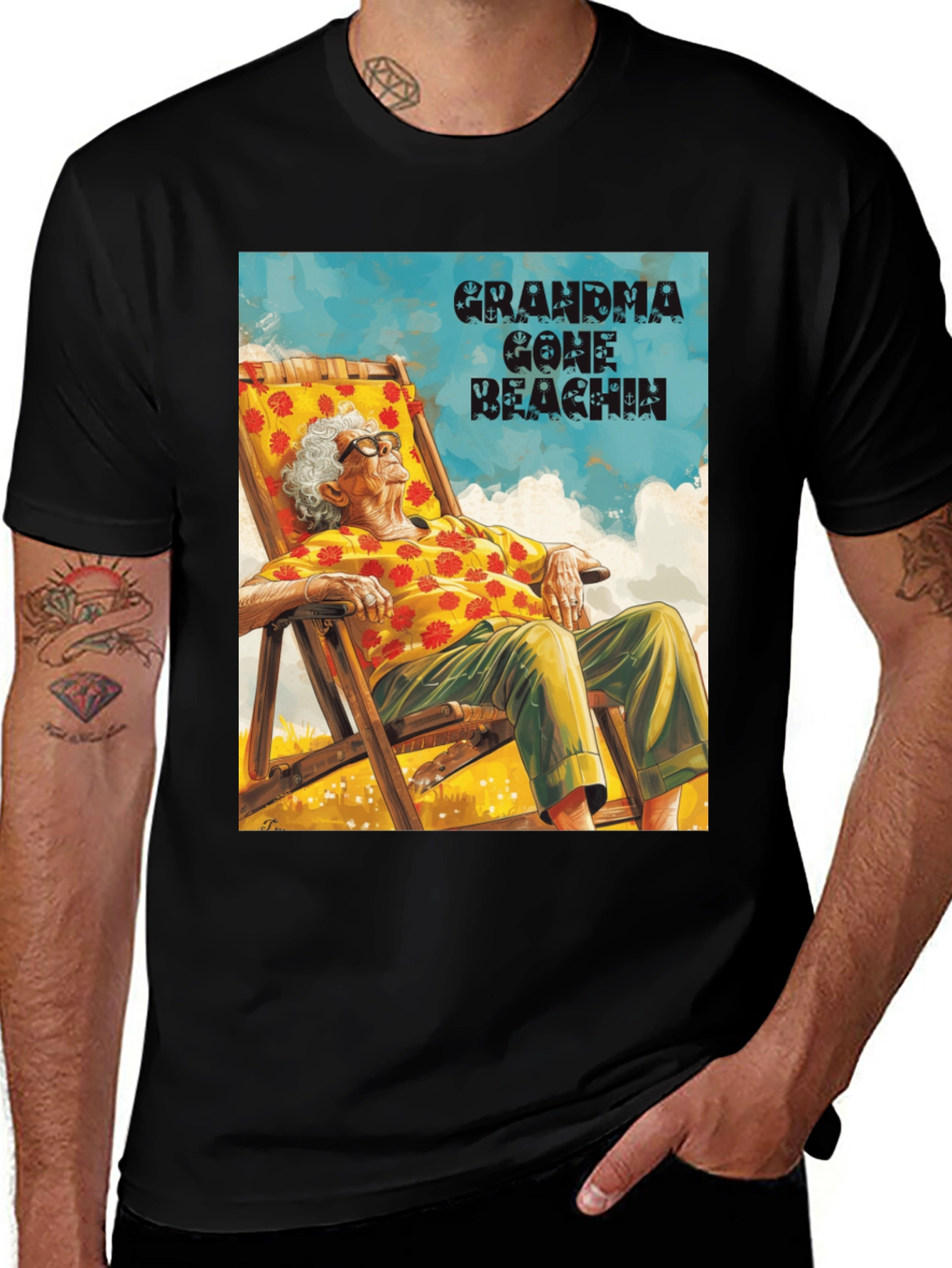 Variant 8 of Grandma Gone Beachin' Graphic T-Shirt