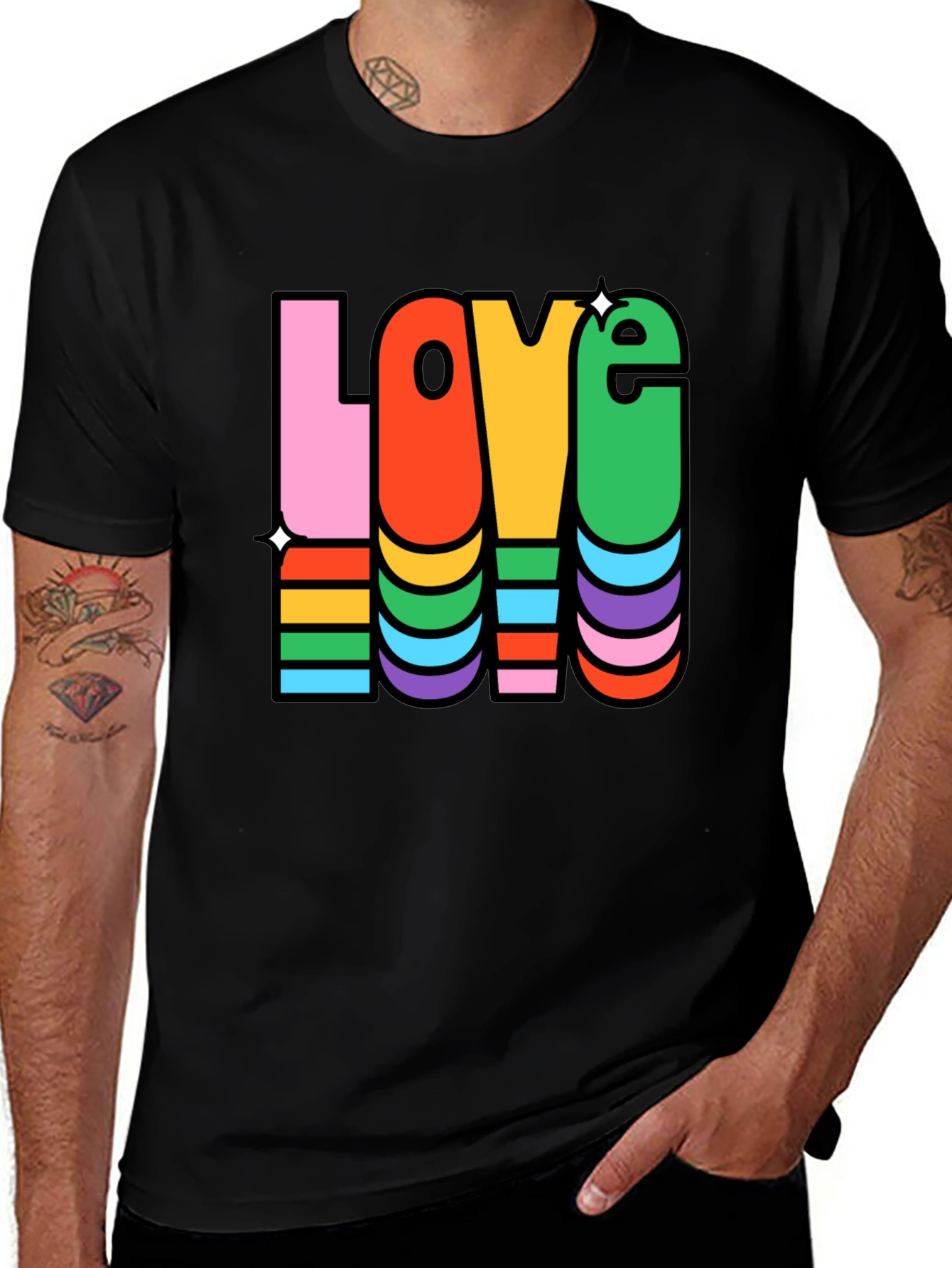 Variant 13 of Rainbow LOVE Graphic Tee