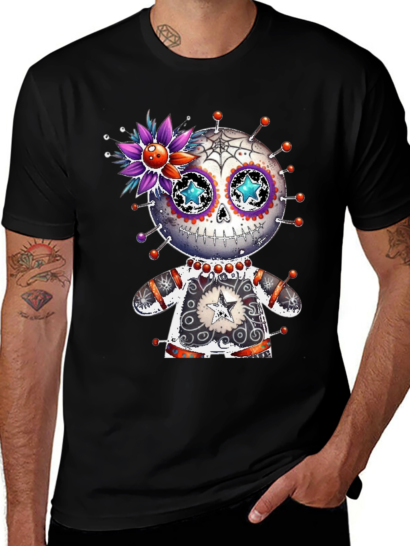 Variant 30 of Sugar Skull Voodoo Doll T-Shirt