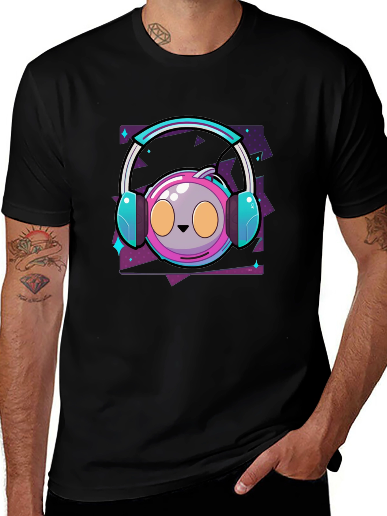 Cartoon Gamer Headset T-Shirt