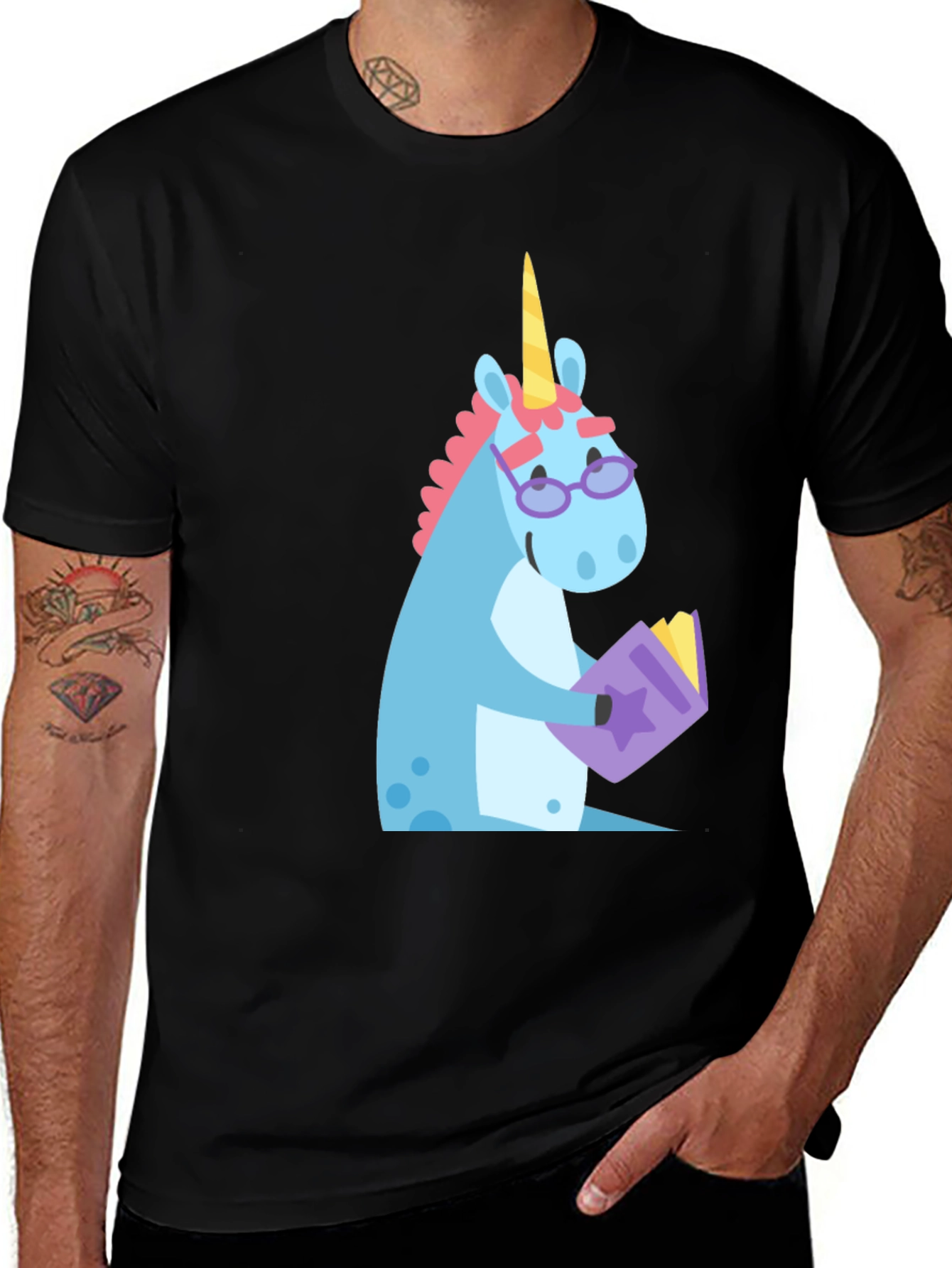 Variant 13 of Unicorn Reading Book Graphic Tee