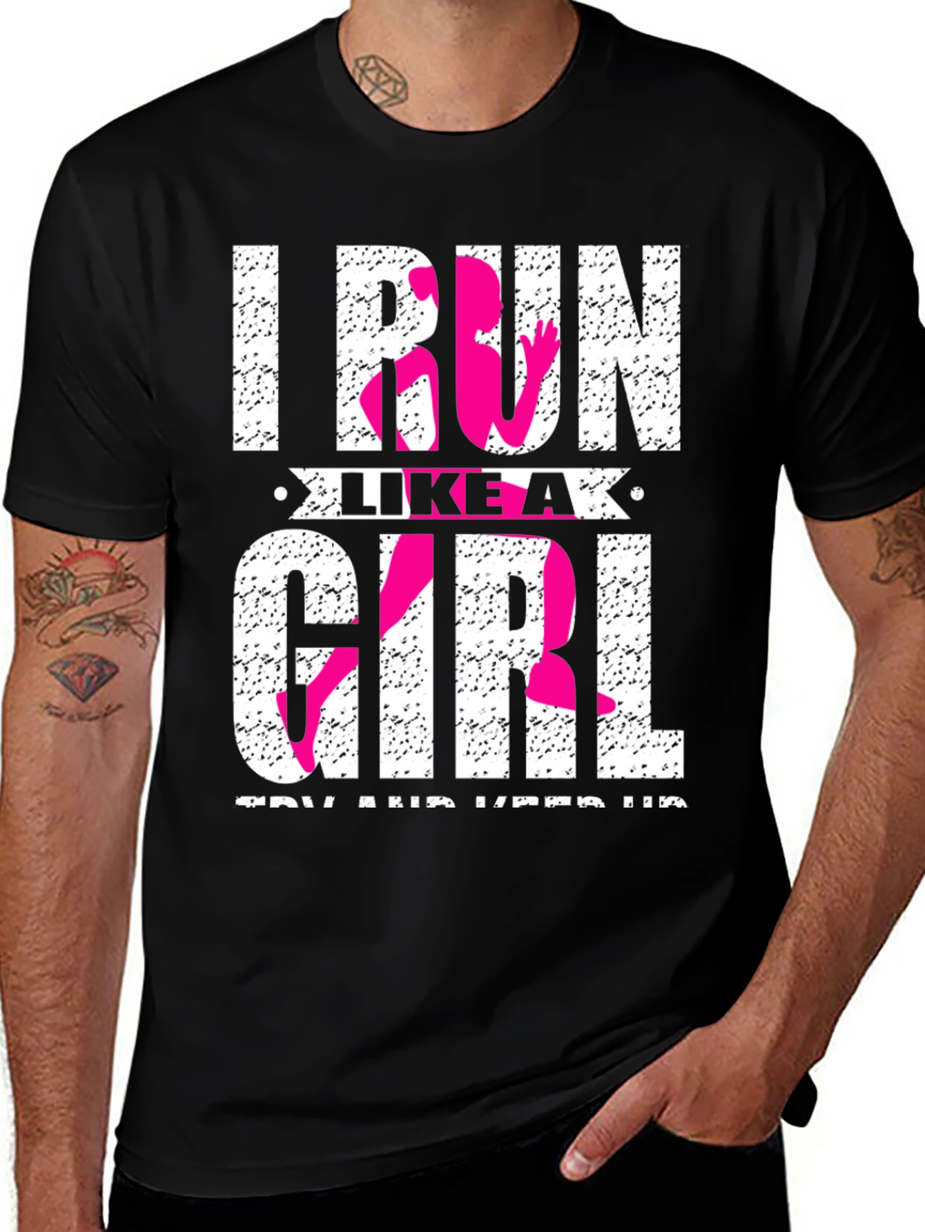 Variant 2 of I Run Like a Girl Graphic T-Shirt