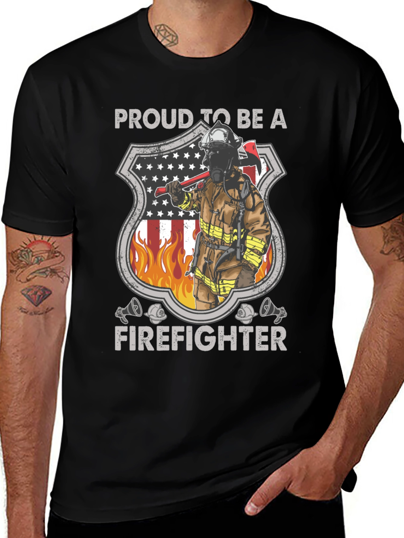 Variant 13 of Proud Firefighter Graphic Tee