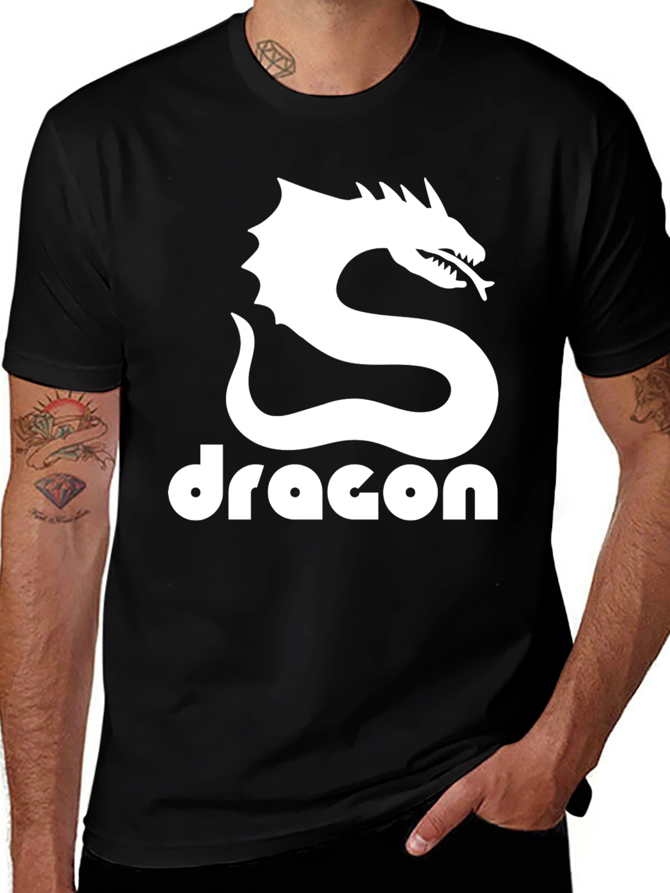 Variant 23 of Dragon Graphic Black T-Shirt