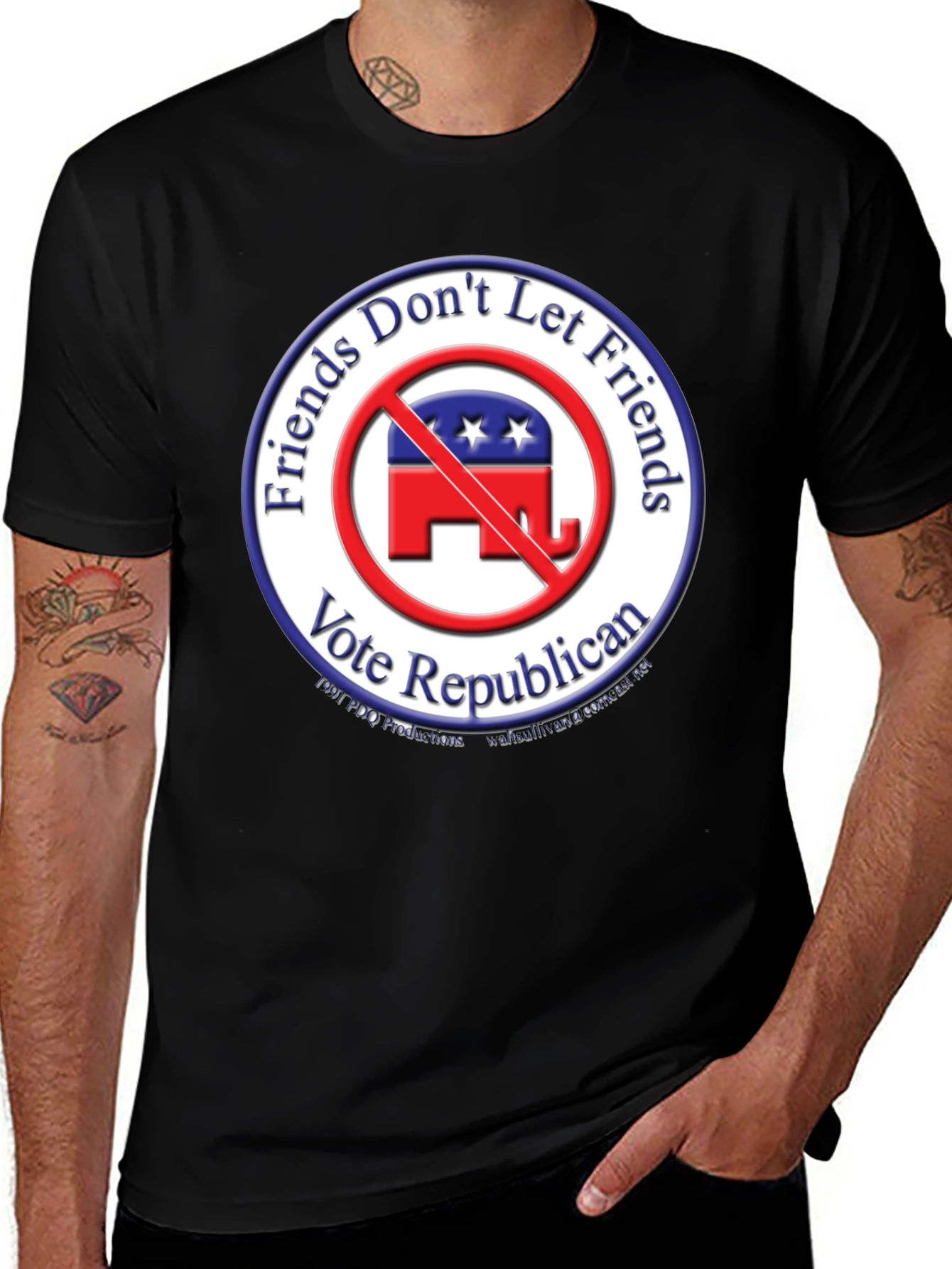 Variant 30 of Friends Don't Let Friends Vote Republican T-Shirt