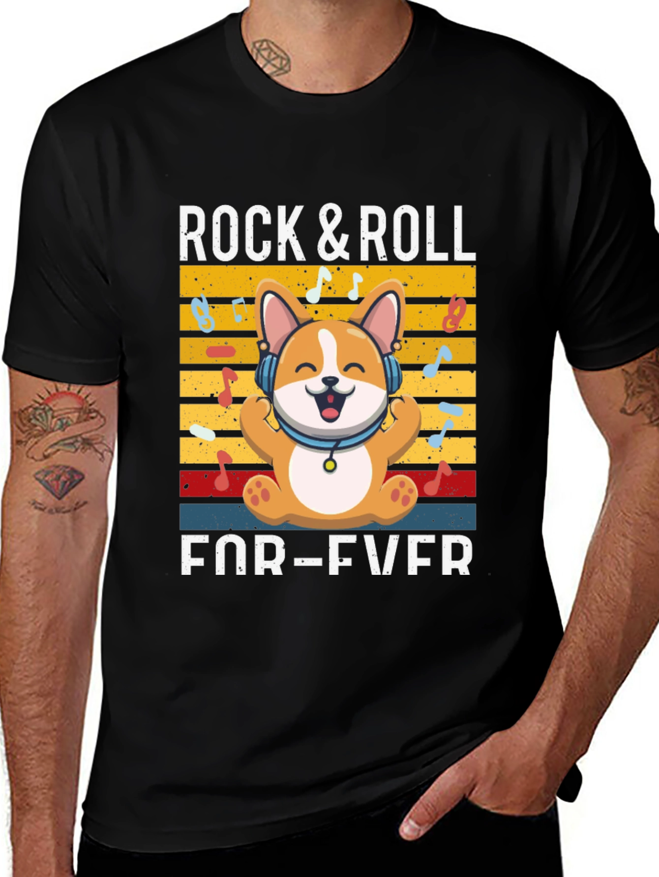 Variant 26 of Rock & Roll Forever Corgi T-Shirt