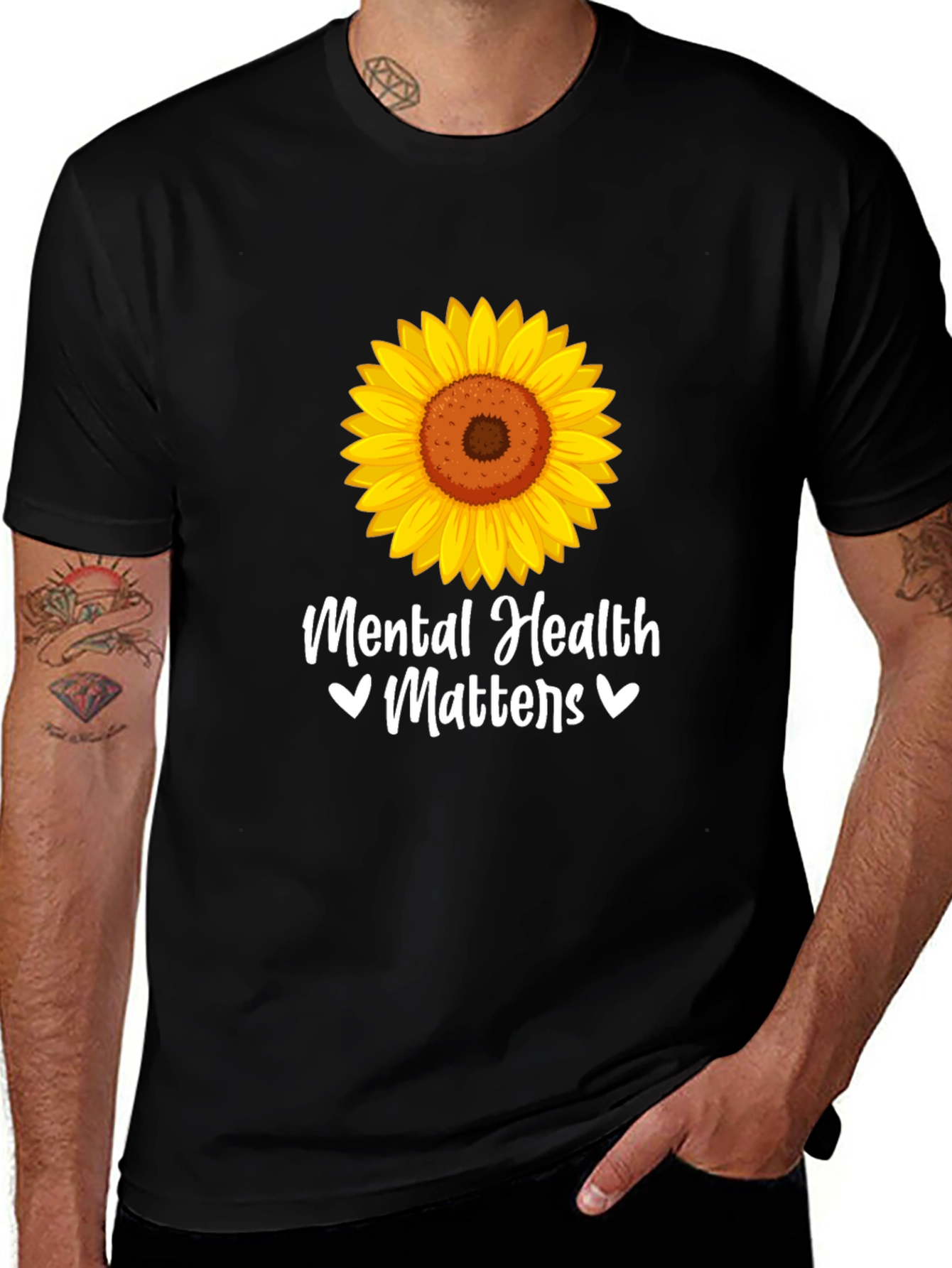 Variant 20 of Mental Health Matters Sunflower T-Shirt