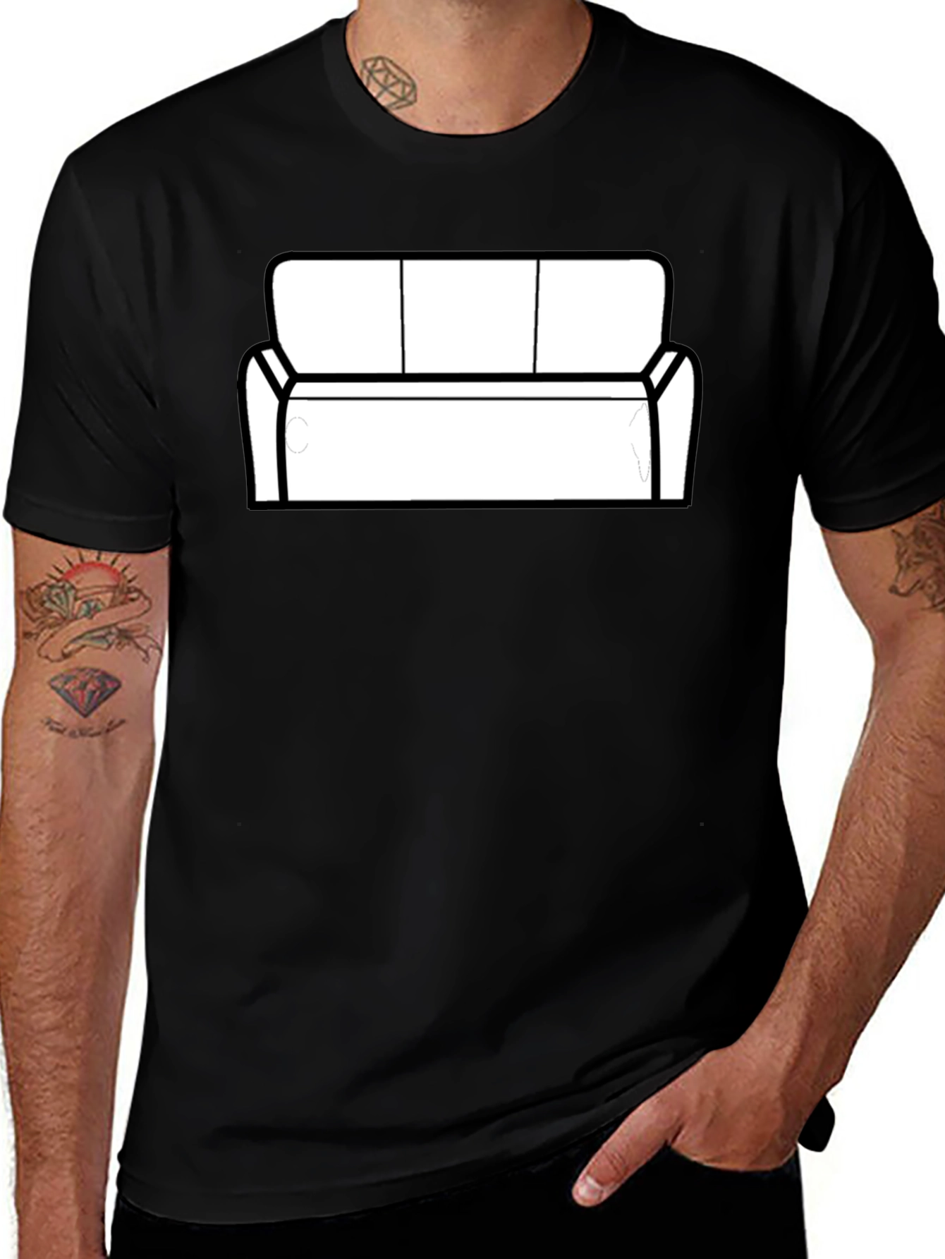 Variant 24 of Couch Graphic T-Shirt - Modern Comfort