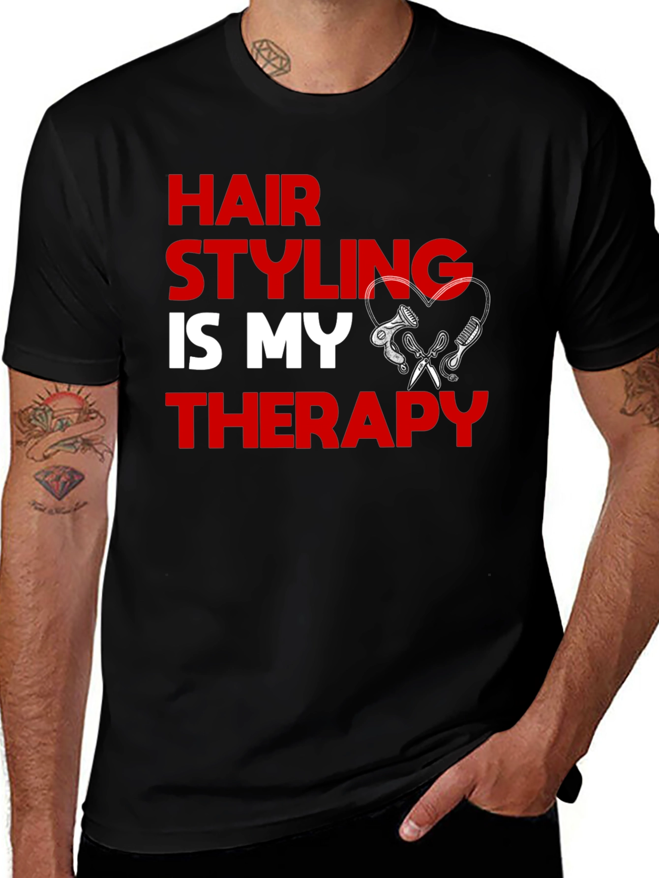 Variant 25 of Hair Styling Is My Therapy Graphic Tee