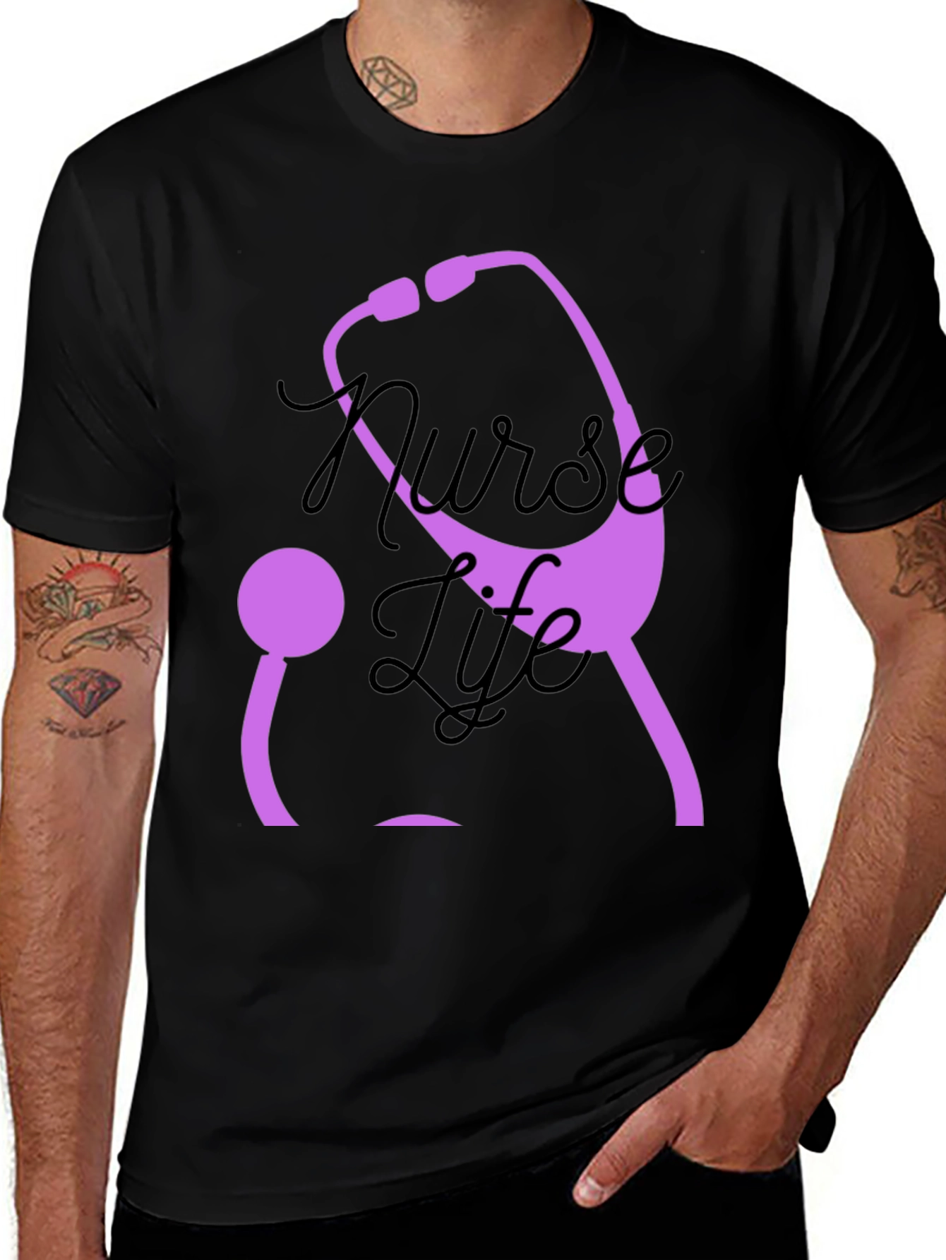 Variant 27 of Nurse Life Stethoscope Graphic Tee