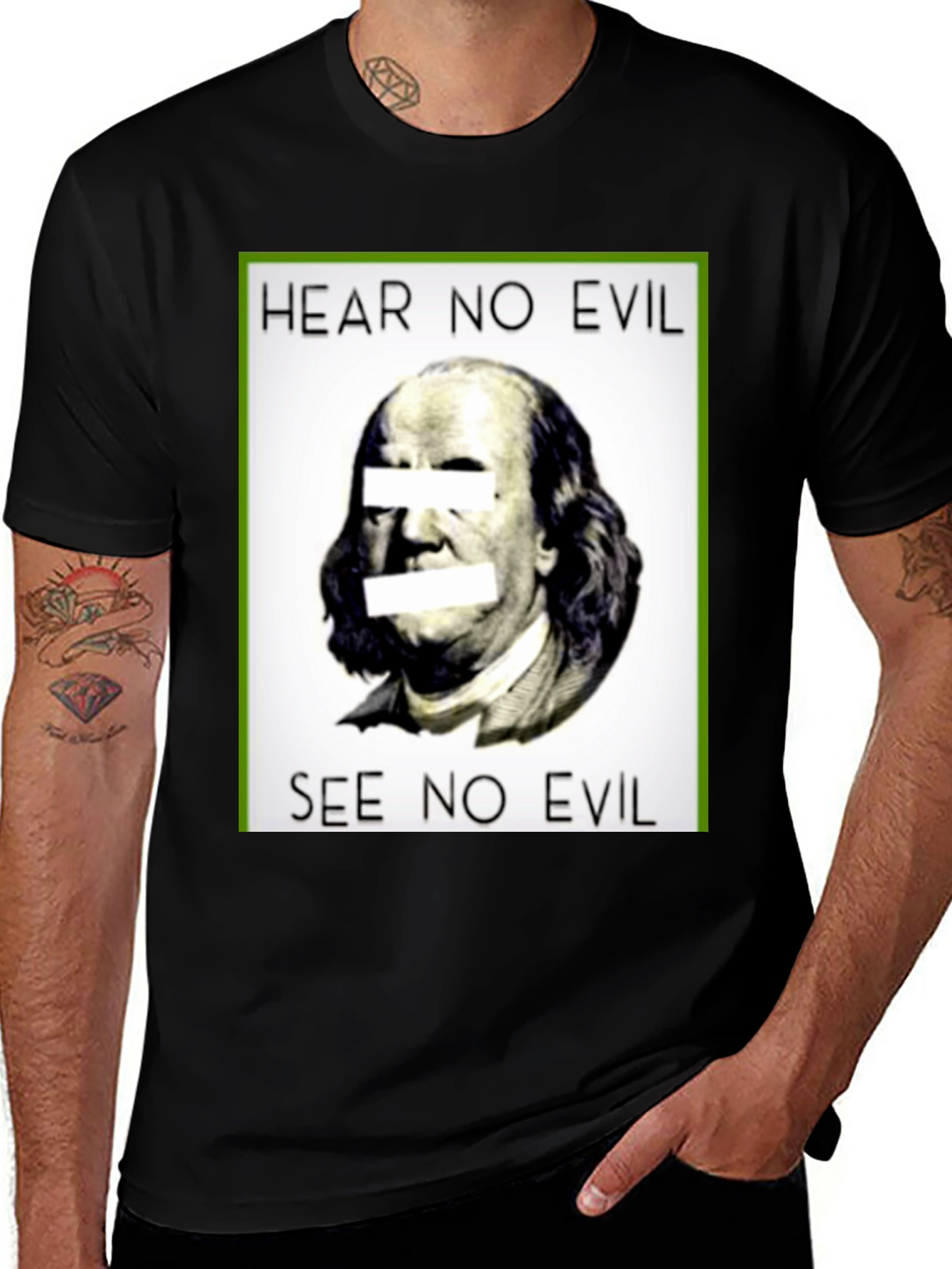 Hear No See No Evil Graphic T-Shirt