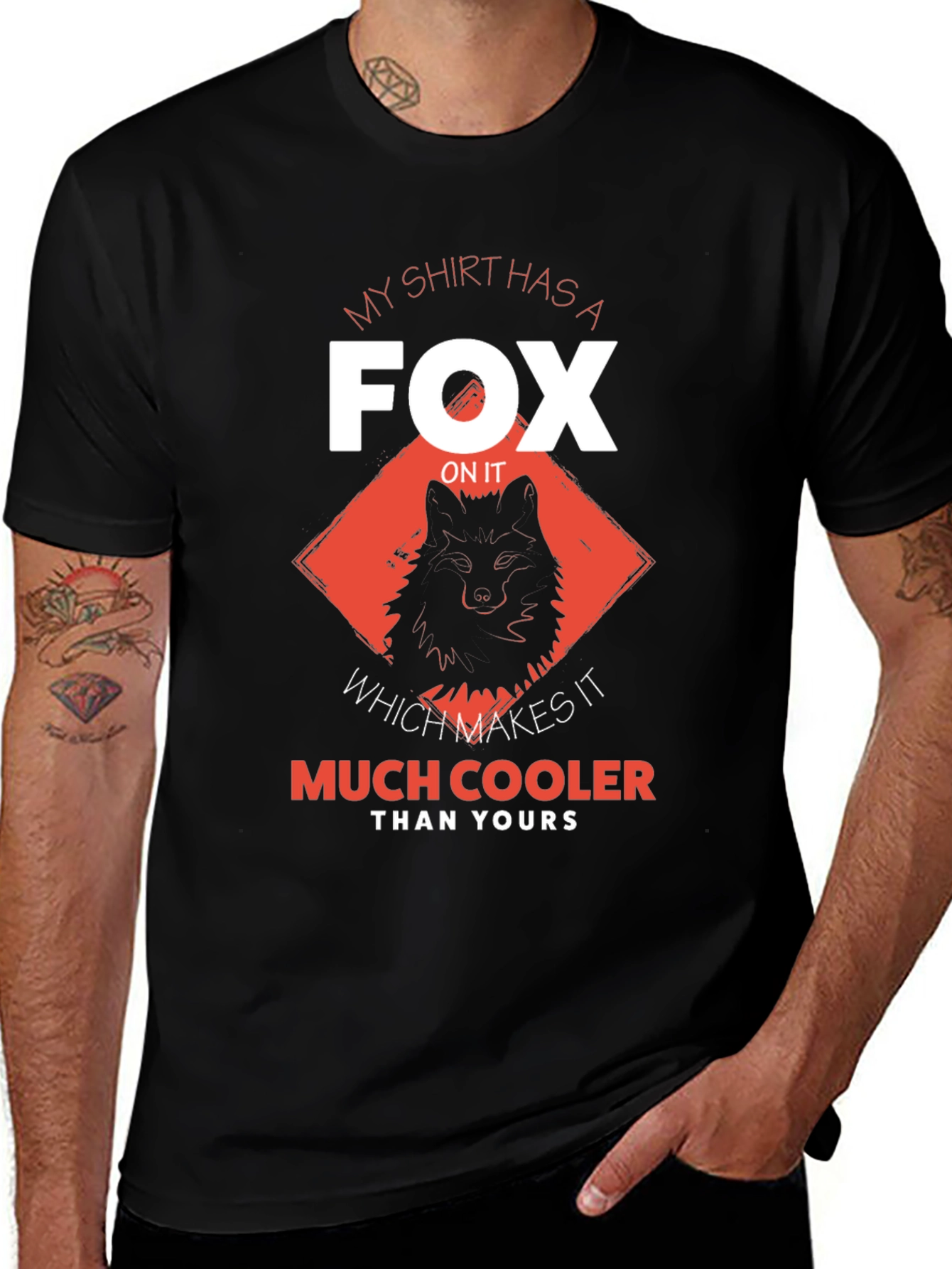 Variant 24 of Fox Graphic Print Men's T-shirt