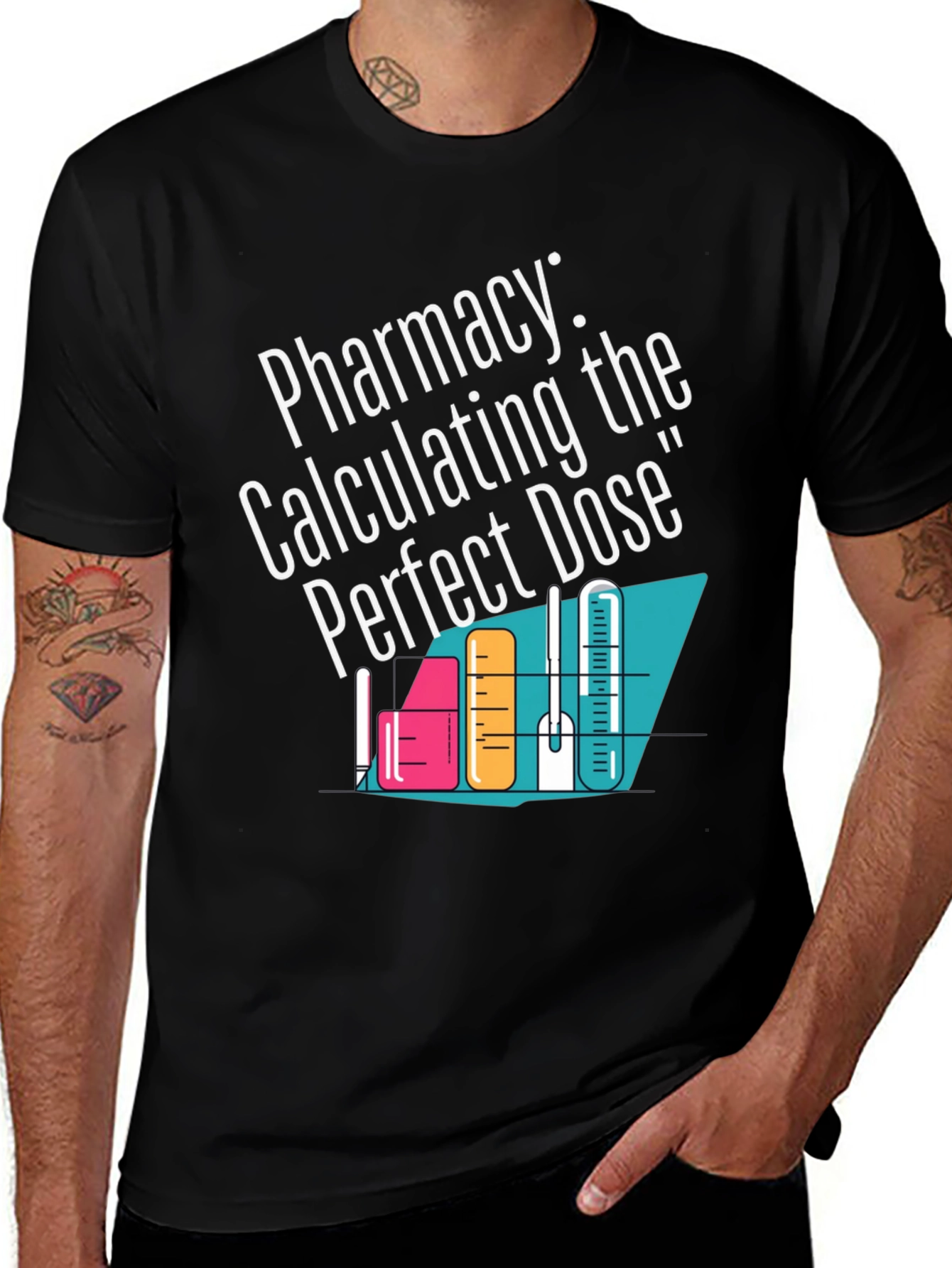 Variant 8 of Pharmacy Calculating the Perfect Dose T-Shirt