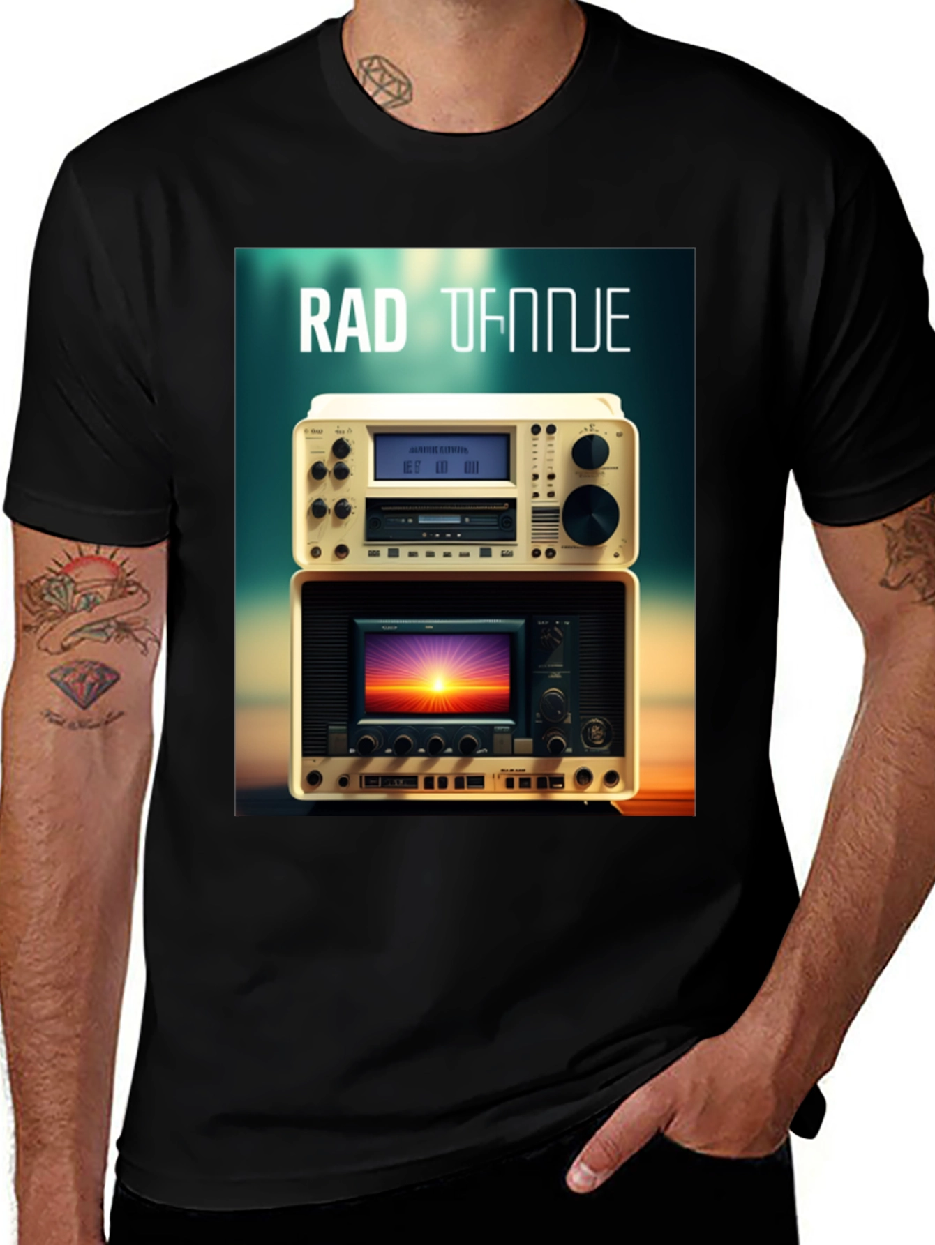 Variant 30 of Retro Radio and Sunset T-Shirt