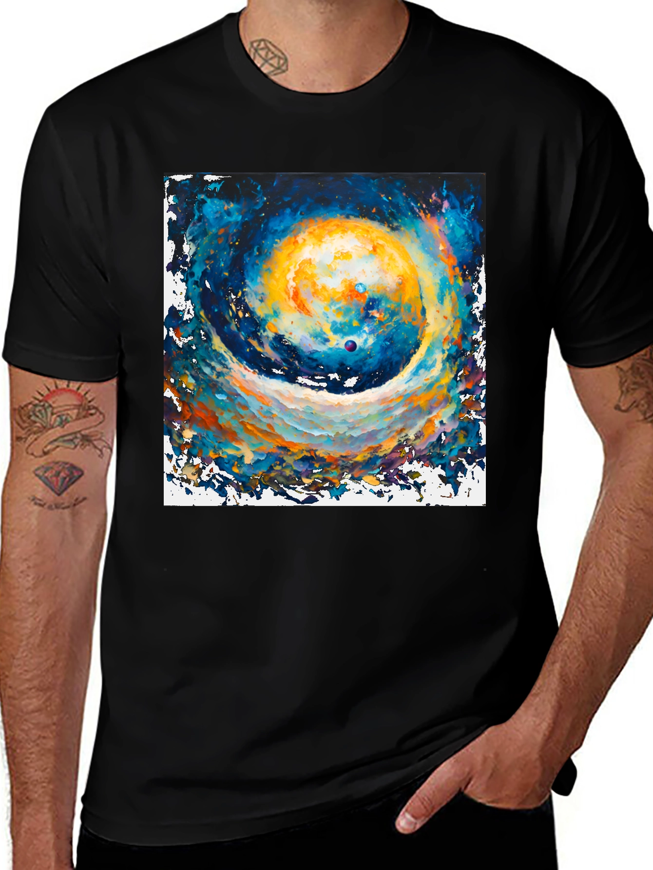 Variant 21 of Galaxy Swirl Graphic Tee - Abstract Art T-Shirt