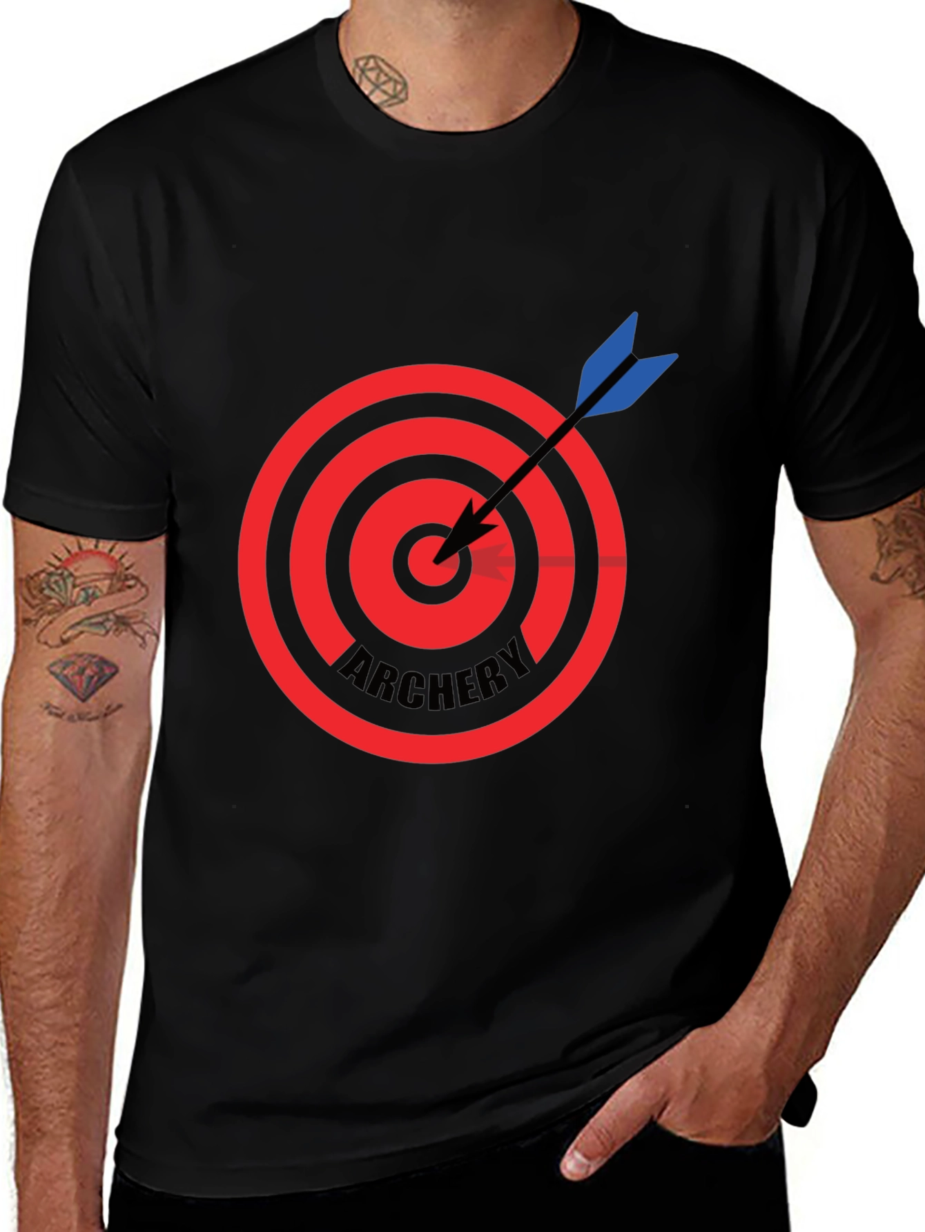 Variant 15 of Archery Target T-Shirt - Black