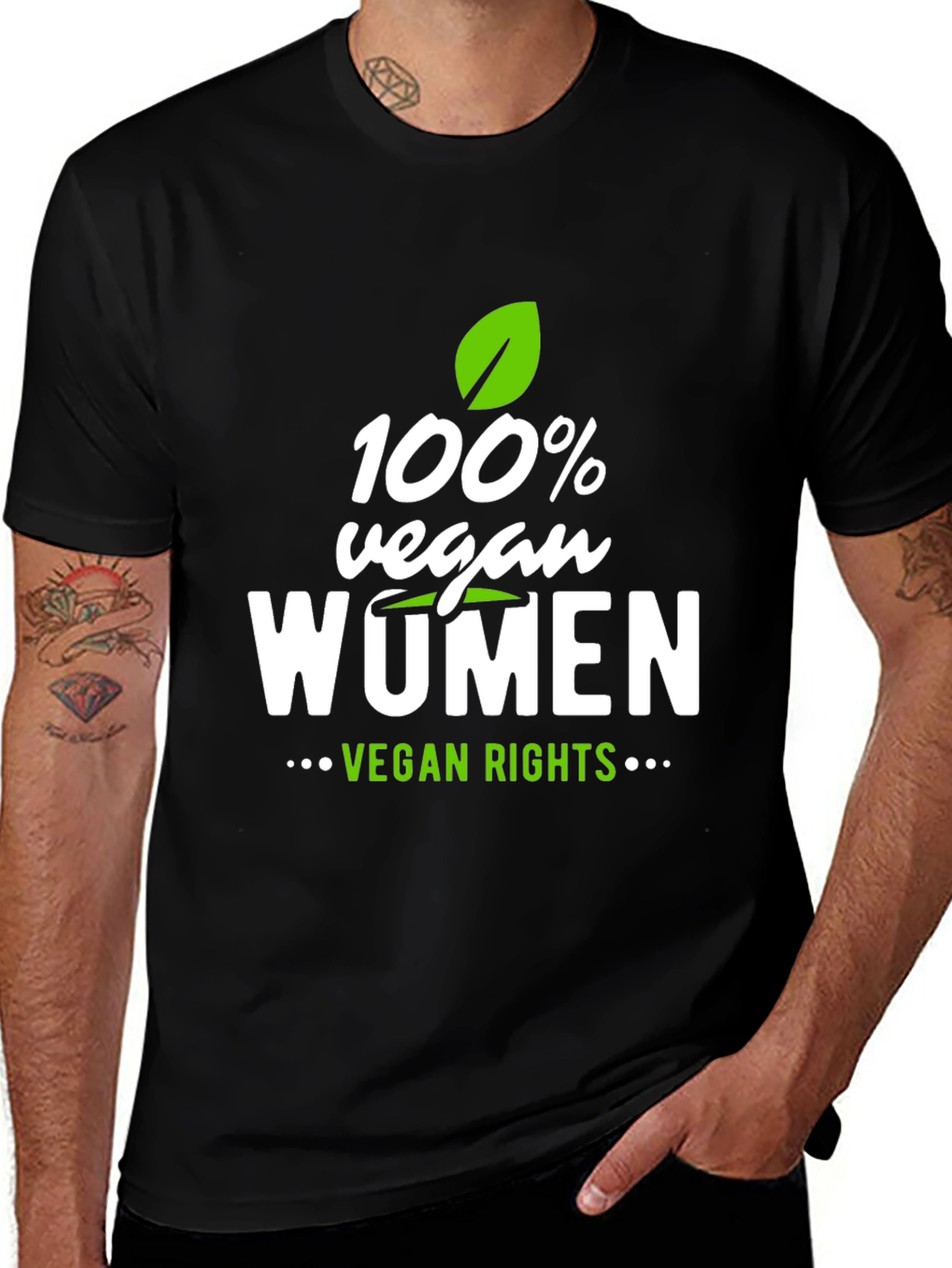 Variant 20 of 100% Vegan Women's Rights Graphic T-Shirt