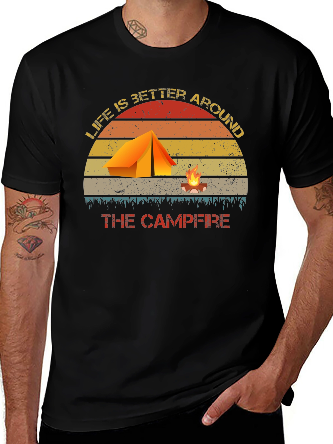 Variant 2 of Camping Campfire T-Shirt - Life Is Better Around the Campfire