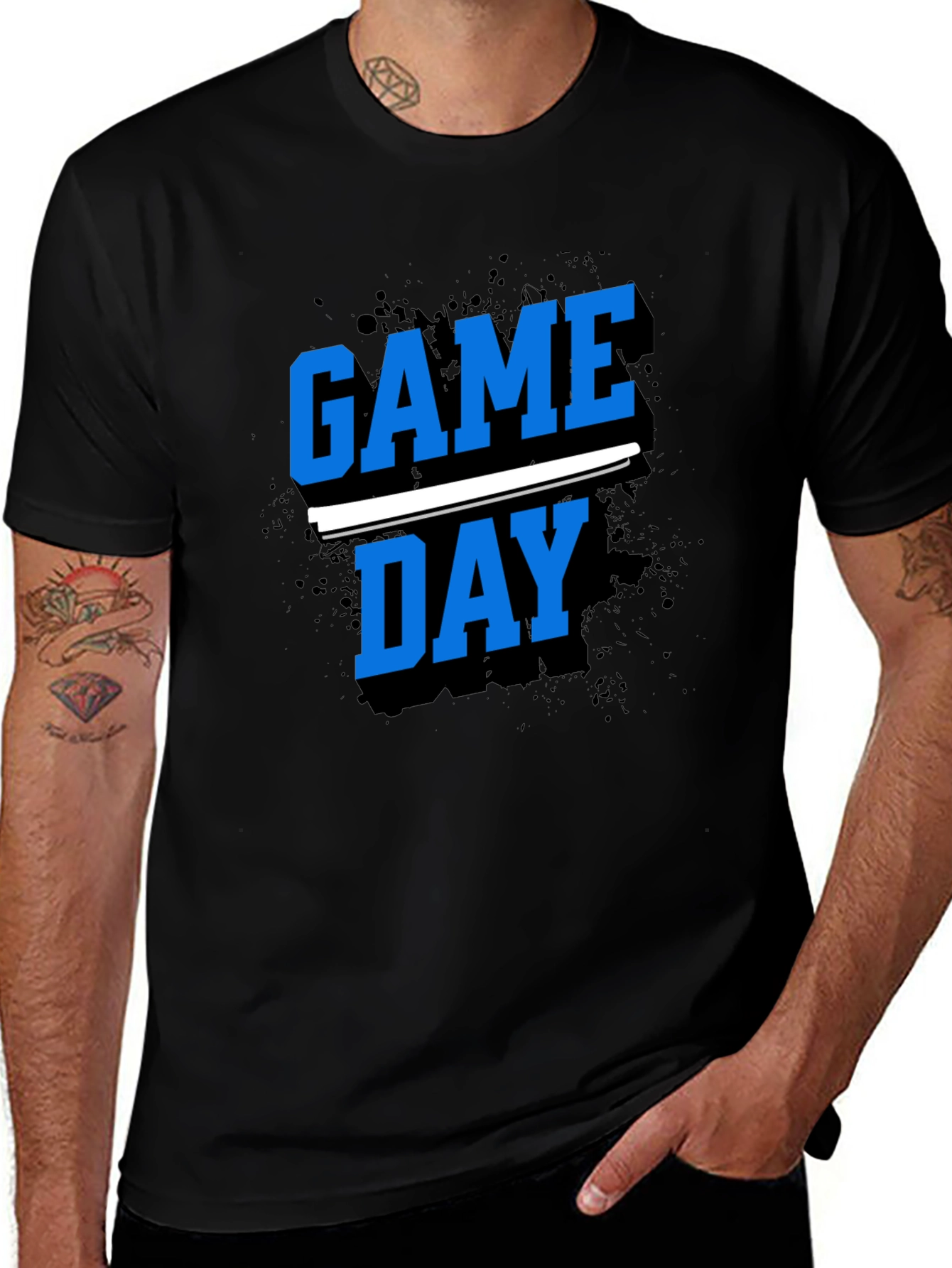 Variant 5 of Game Day T-Shirt - Black Crew Neck Tee