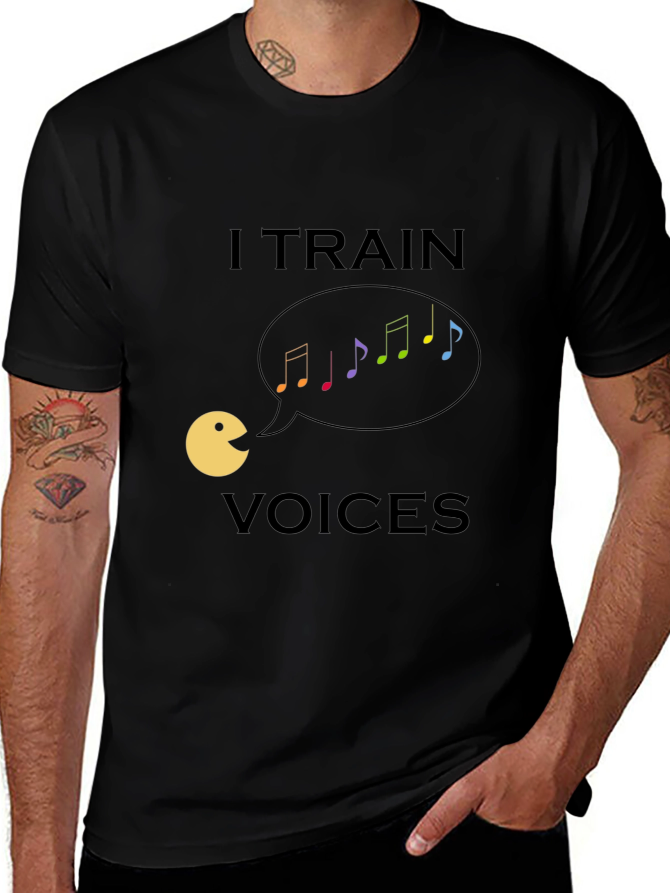 Variant 2 of I Train Voices Music Teacher T-Shirt