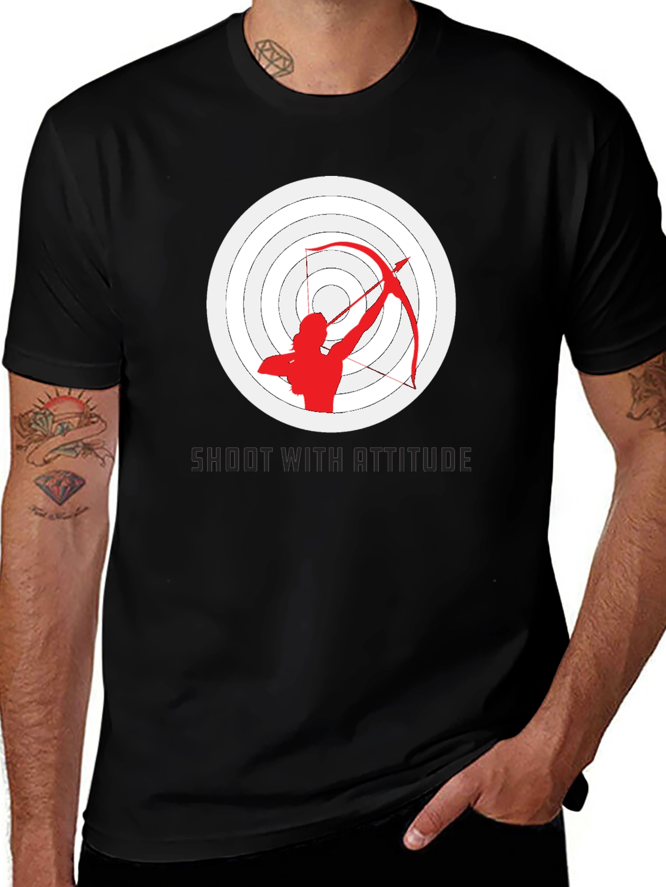 Variant 9 of Archer Target Graphic Tee - Shoot With Attitude