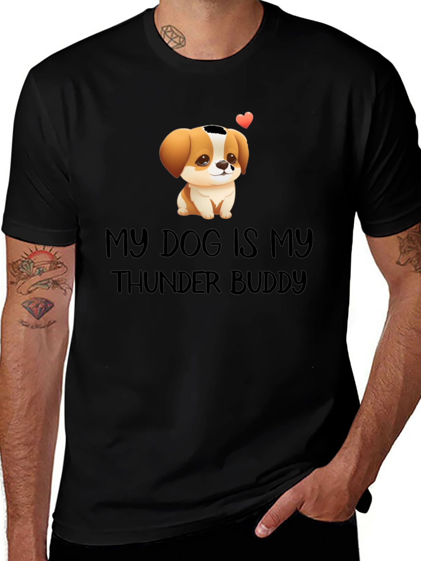 Variant 25 of My Dog is My Thunder Buddy Graphic Tee