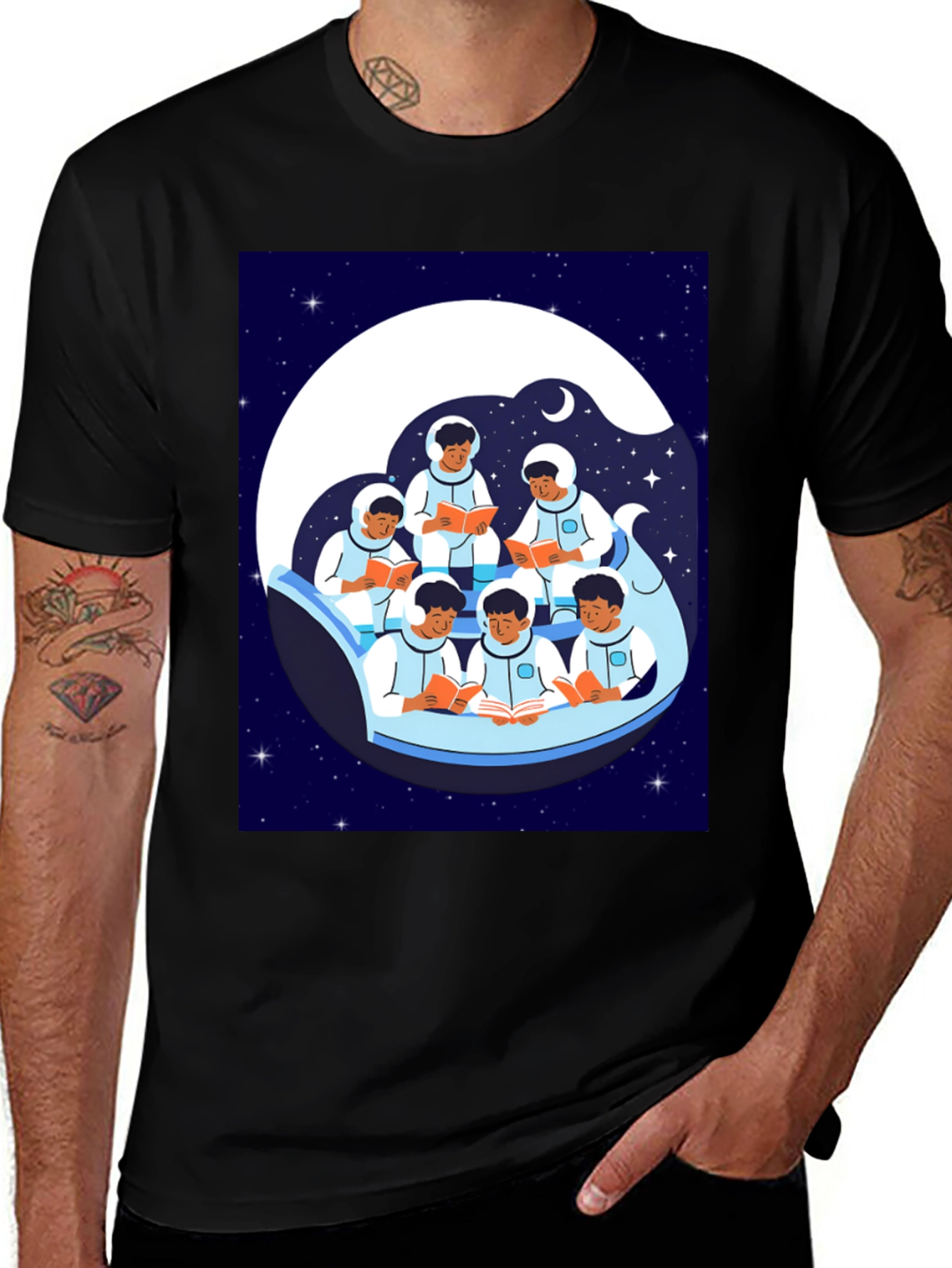 Variant 25 of Astronaut Reading Club T-Shirt