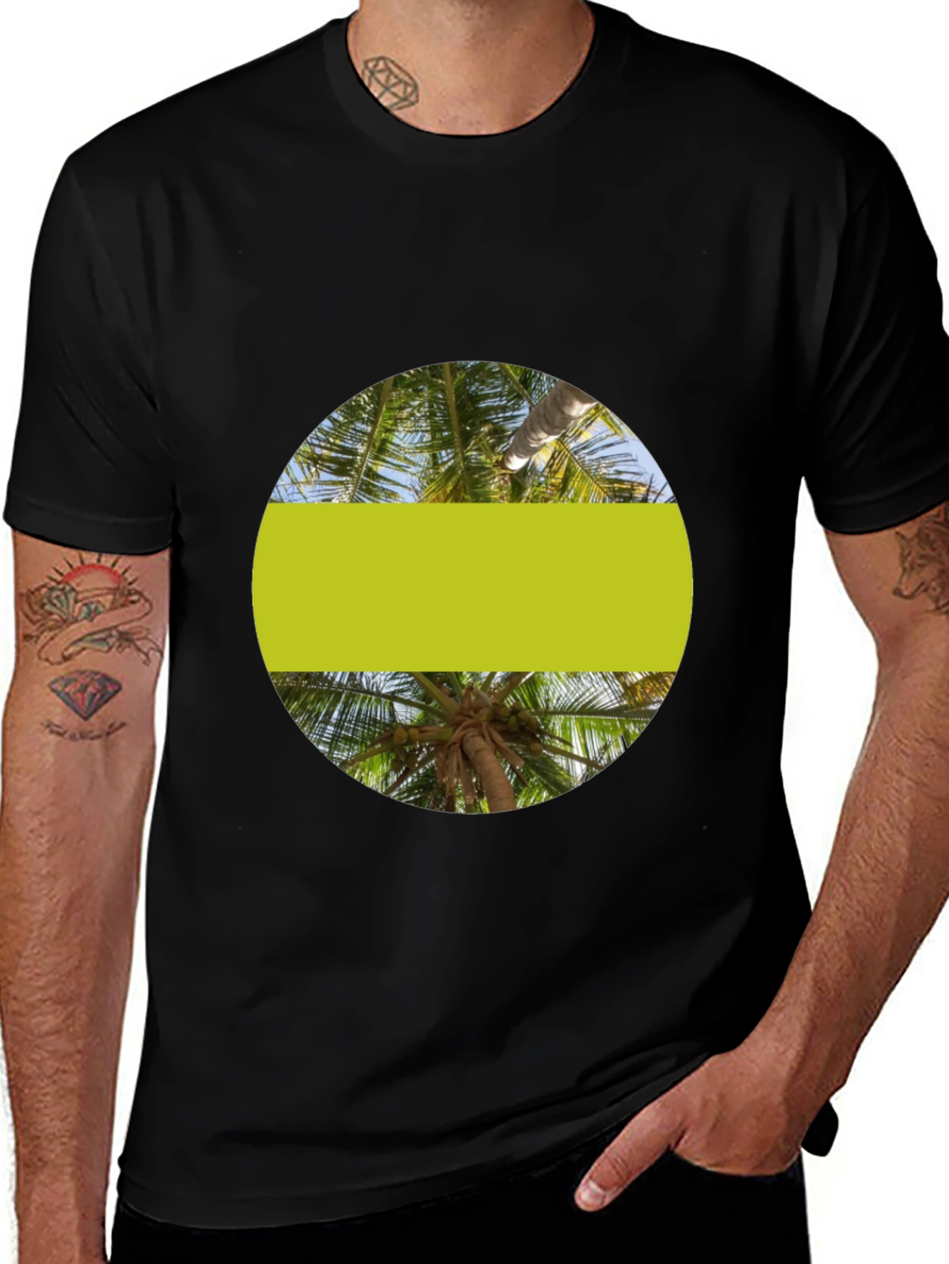 Variant 10 of Tropical Vibes Black T-Shirt