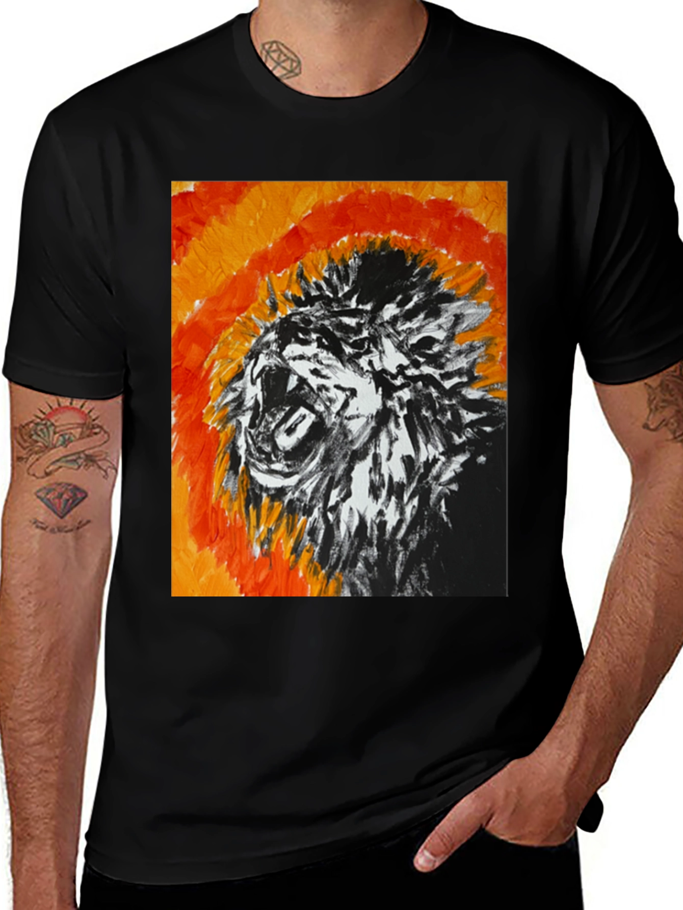 Variant 21 of Lion Graphic T-Shirt - Bold Animal Print Tee
