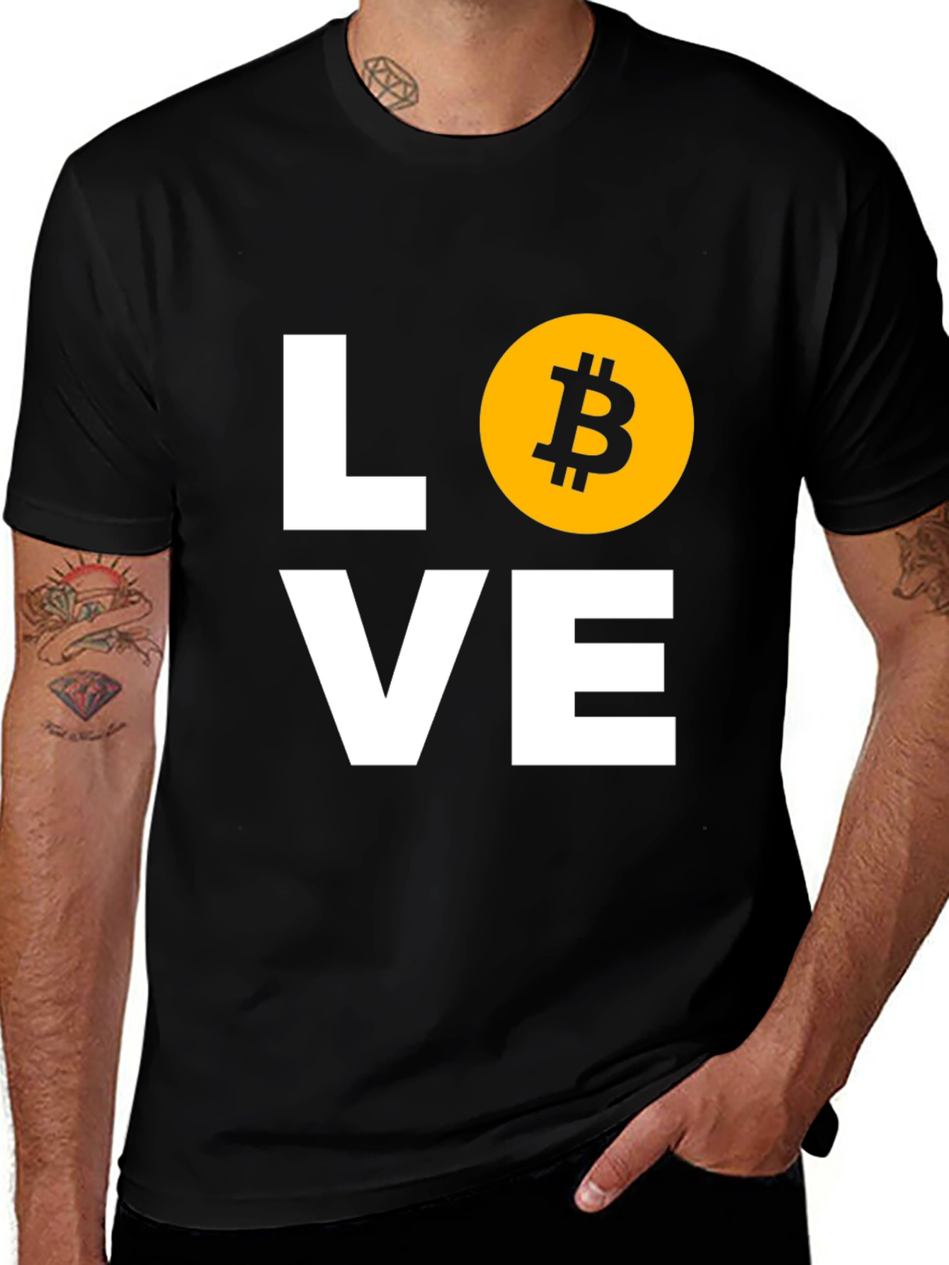 Bitcoin Love Black T-Shirt