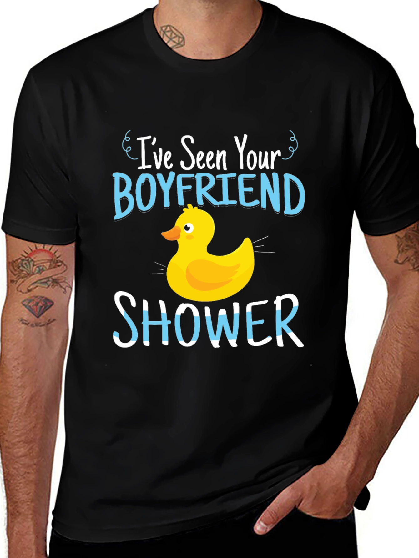 Variant 23 of I've Seen Your Boyfriend Shower T-Shirt Funny Duck Tee