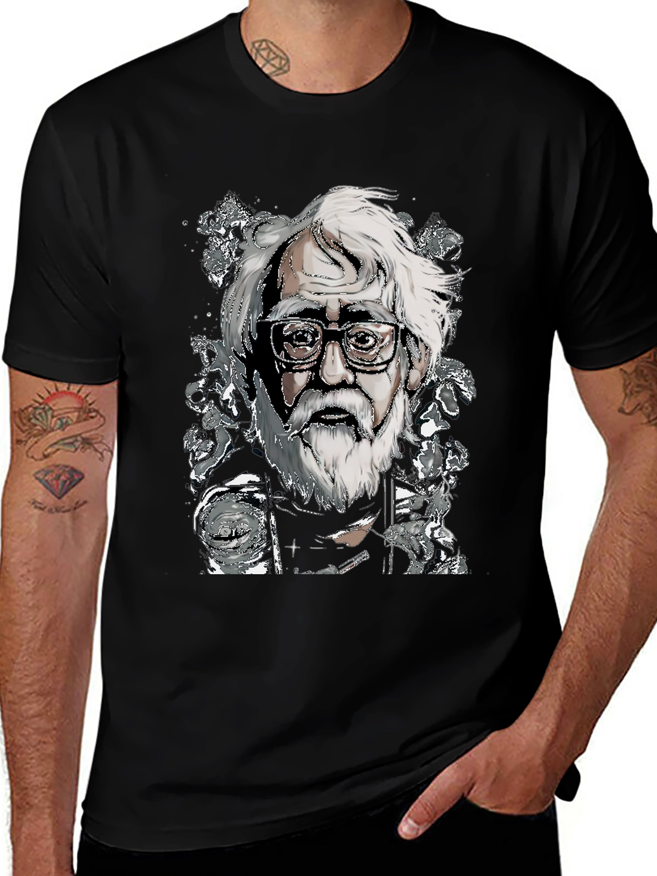 Variant 7 of Illustrated Man T-Shirt - Unique Art Tee