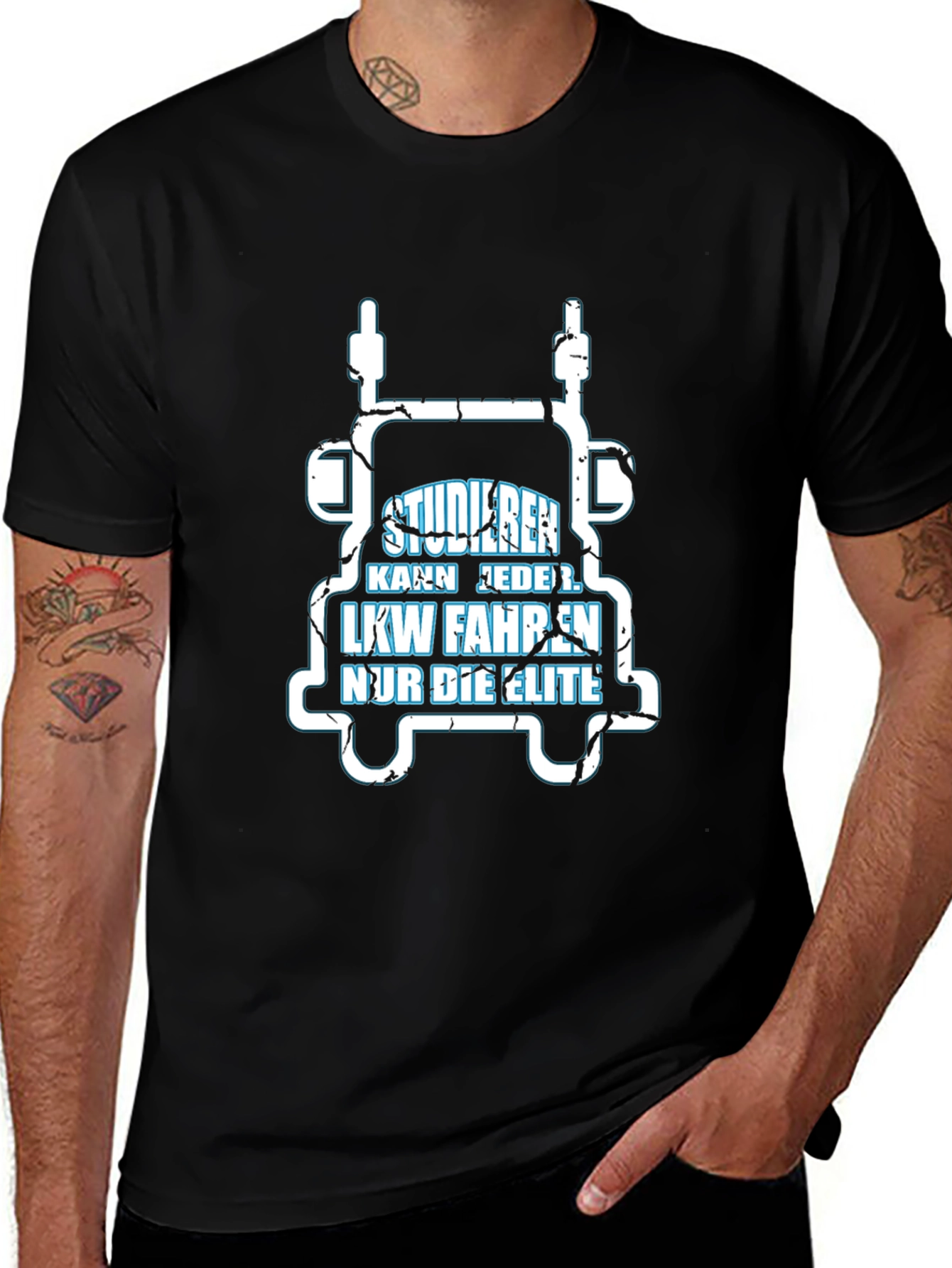 Variant 14 of Trucker Elite Tee - German Text LKW