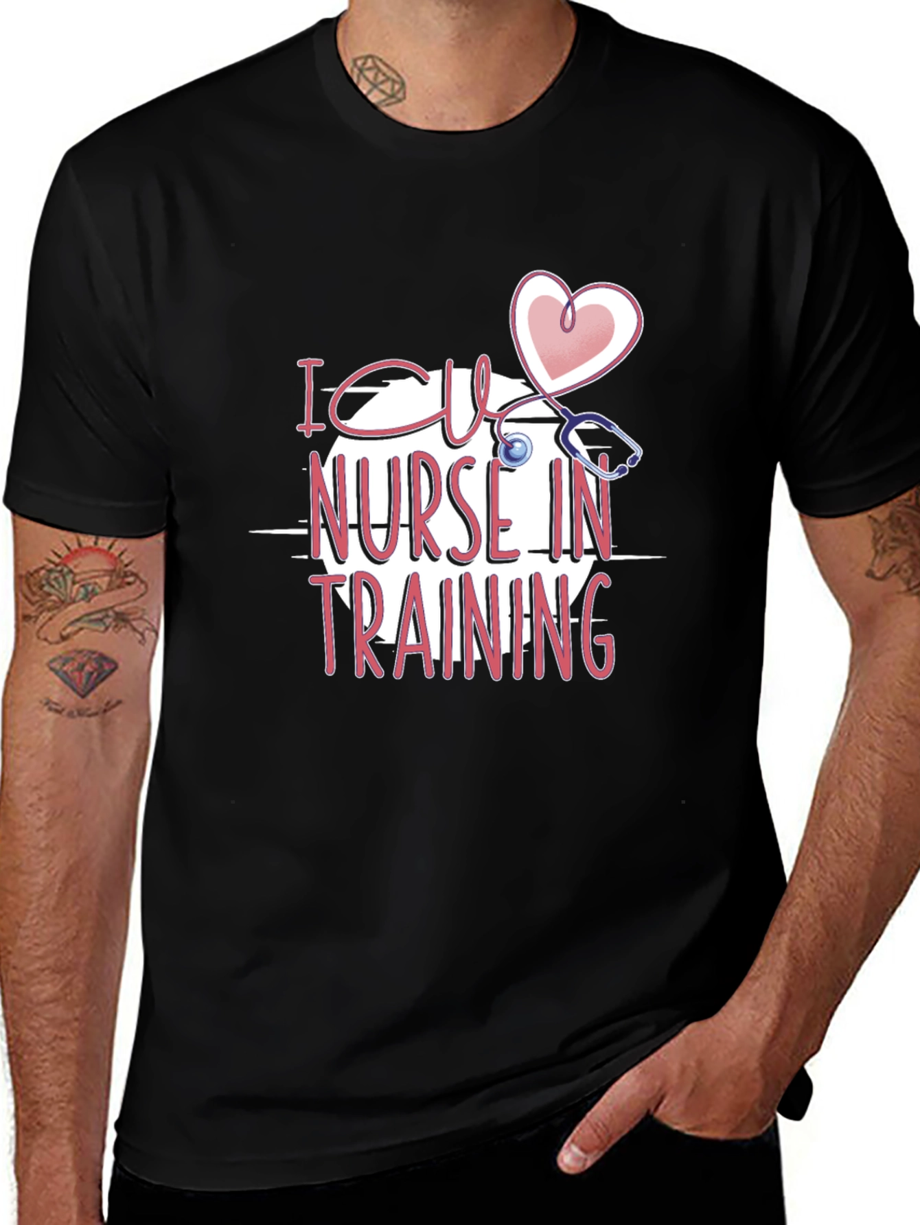 Variant 2 of I CU Nurse in Training Black T-Shirt