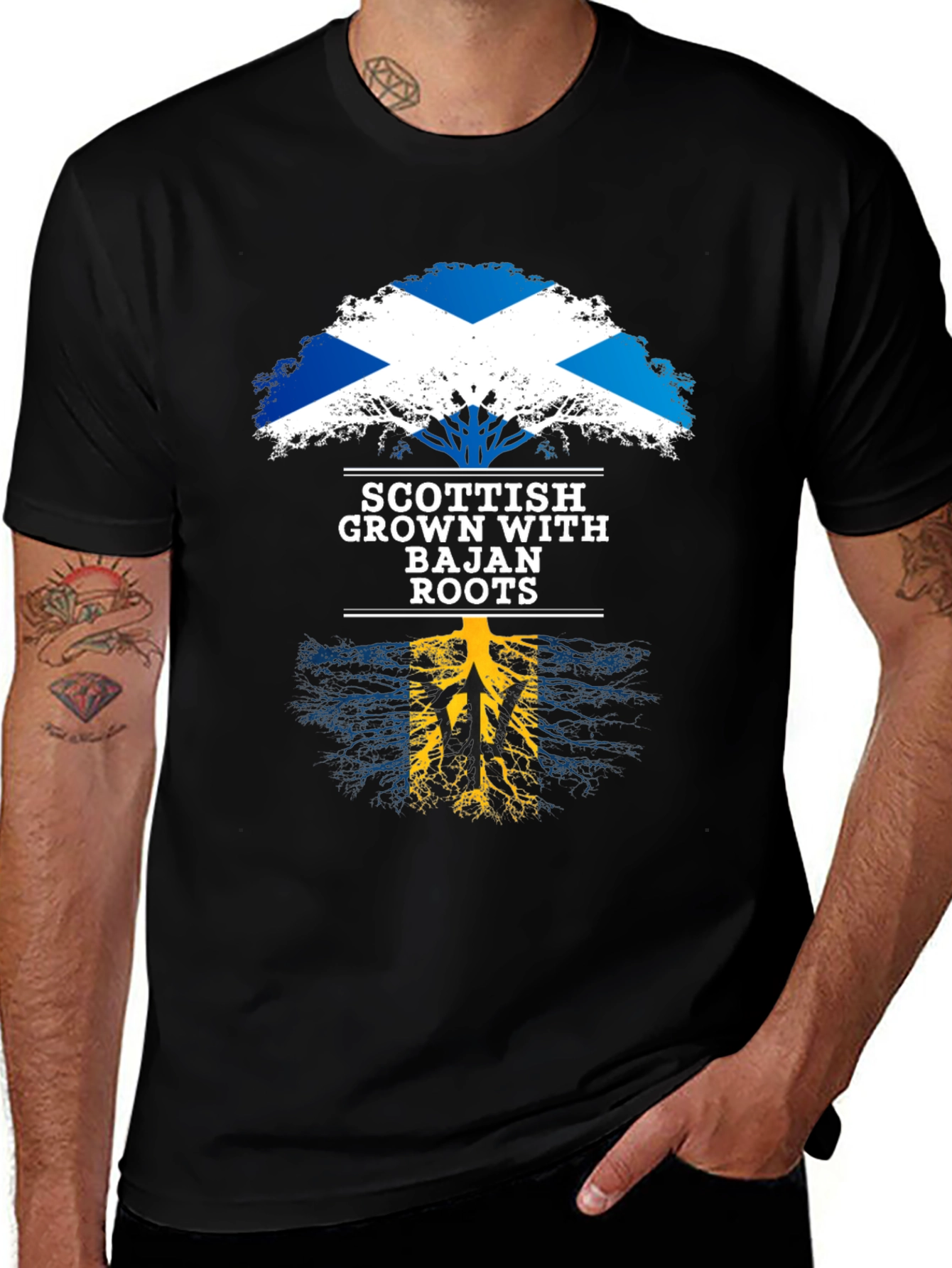 Scottish Grown with Bajan Roots T-Shirt