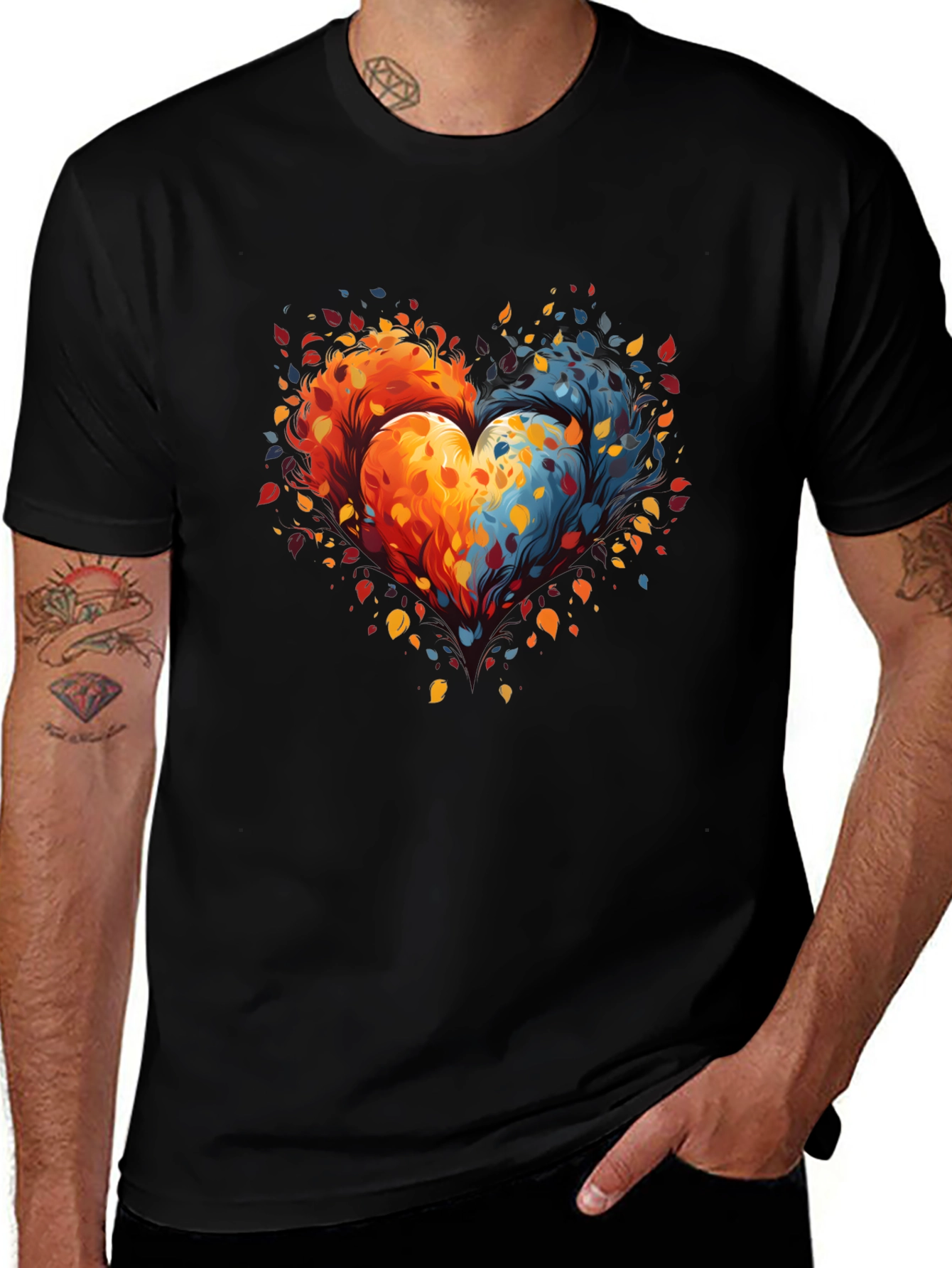 Variant 22 of Nature Heart Graphic Tee - Trendy Unisex T-Shirt
