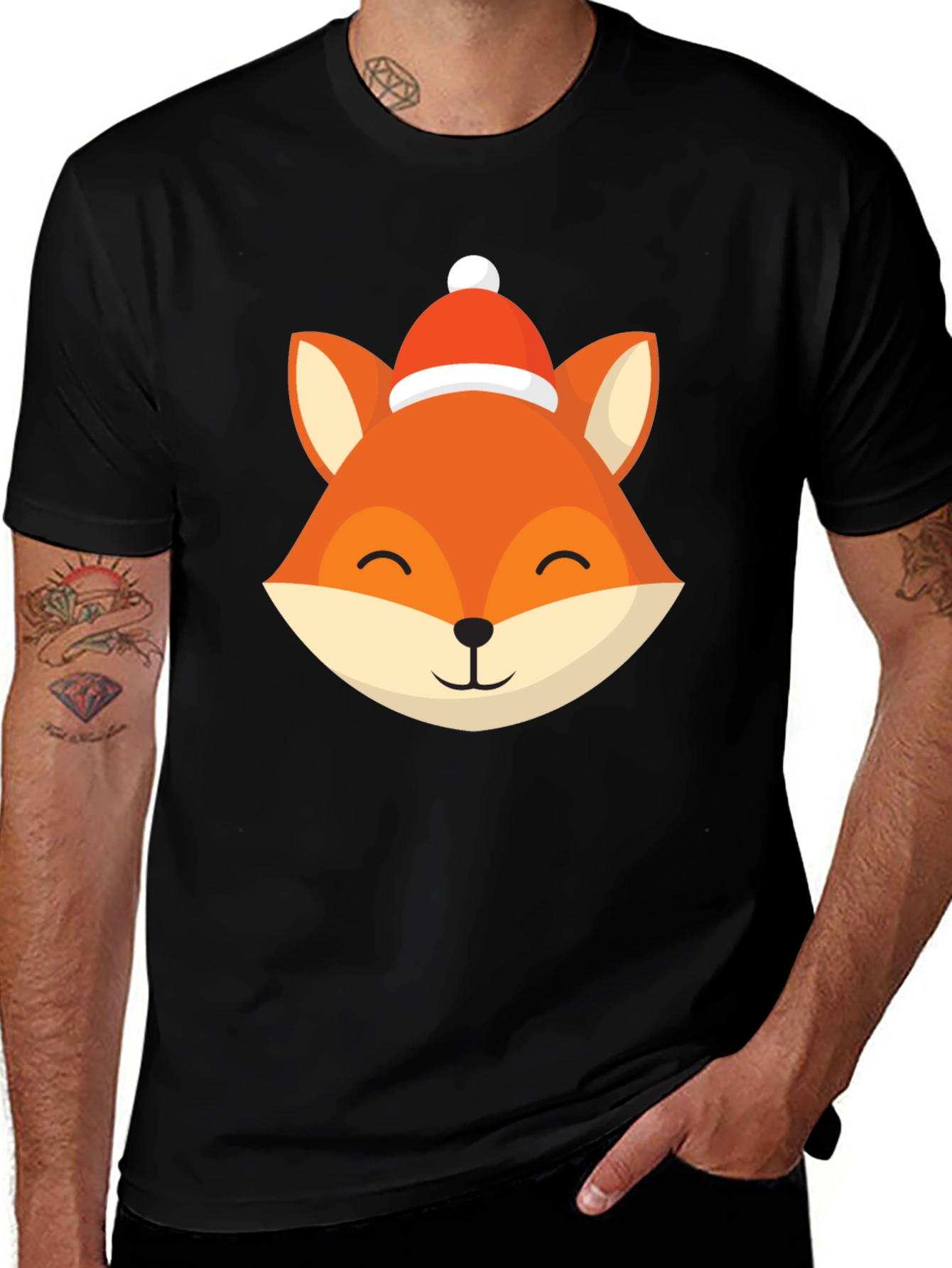 Variant 13 of Festive Fox Graphic Tee - Holiday Style