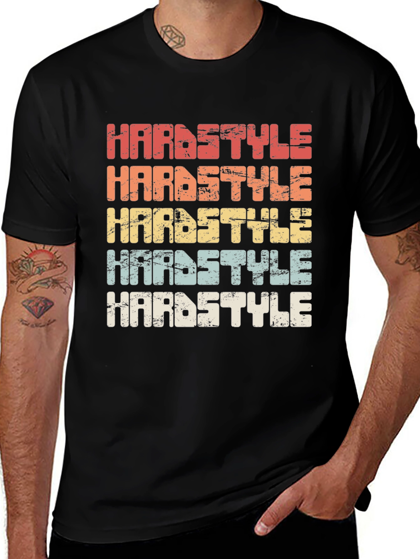 Variant 19 of Retro Hardstyle T-Shirt - Music Festival Rave EDM Tee