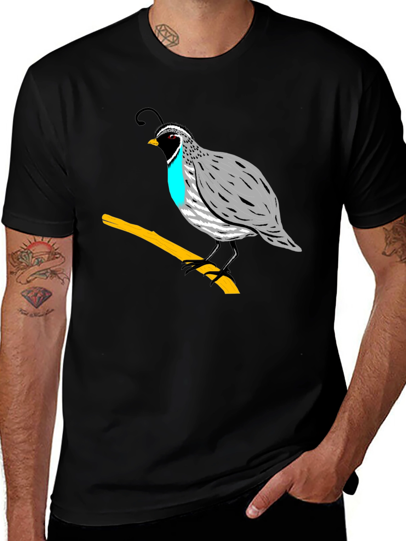 Variant 22 of Quail Graphic Tee - Stylish Bird Lover T-Shirt