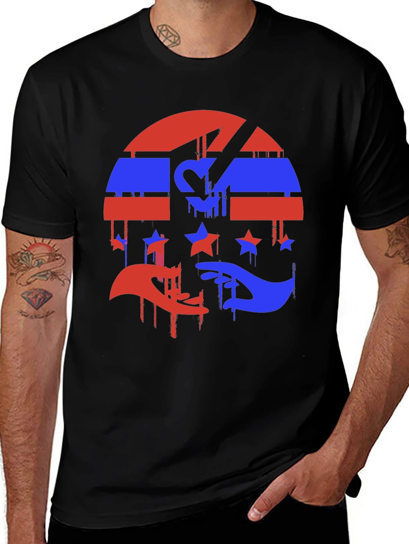 Variant 16 of Abstract USA Flag Graphic T-Shirt