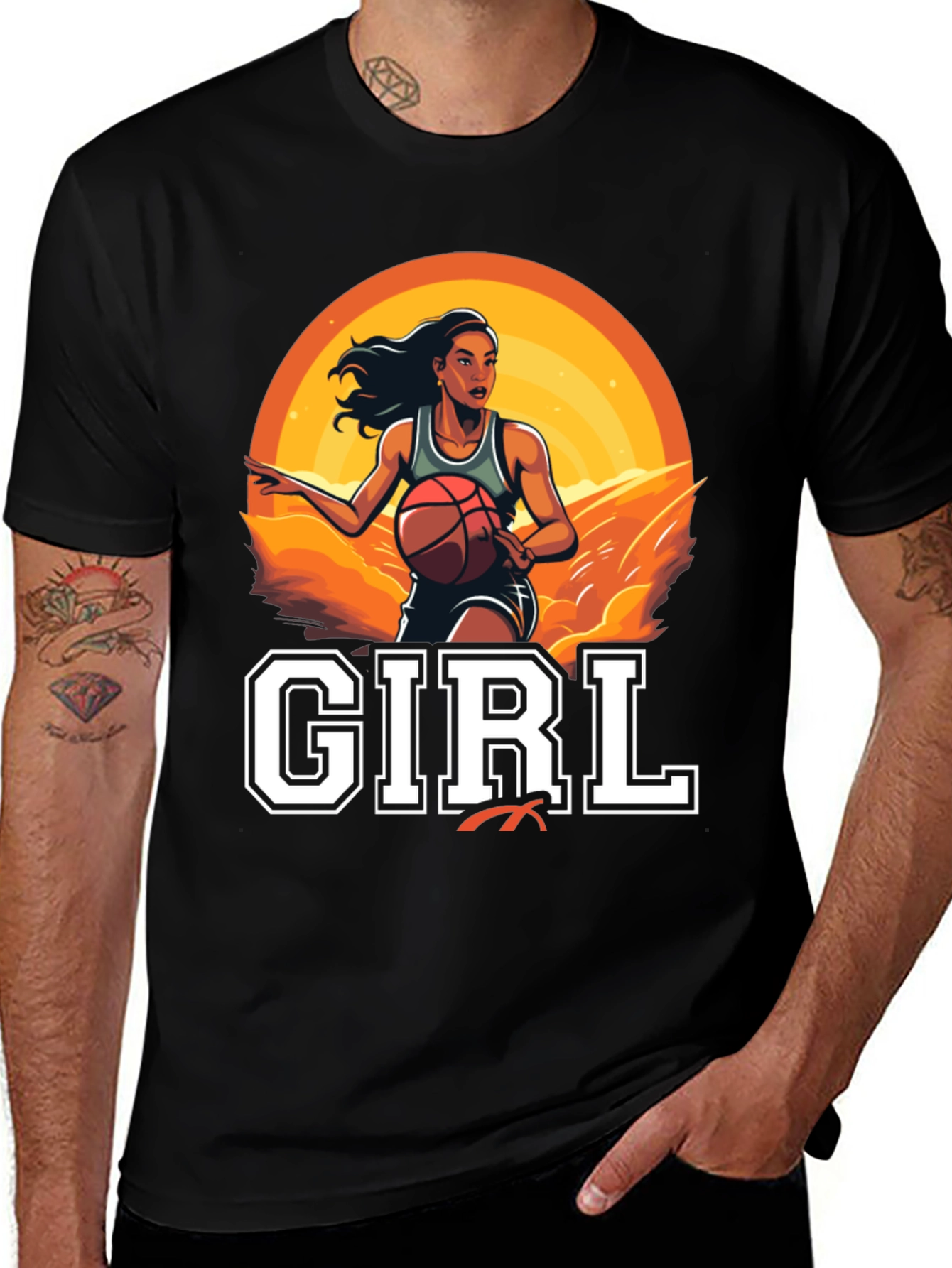 Variant 28 of Basketball Girl Graphic T-Shirt