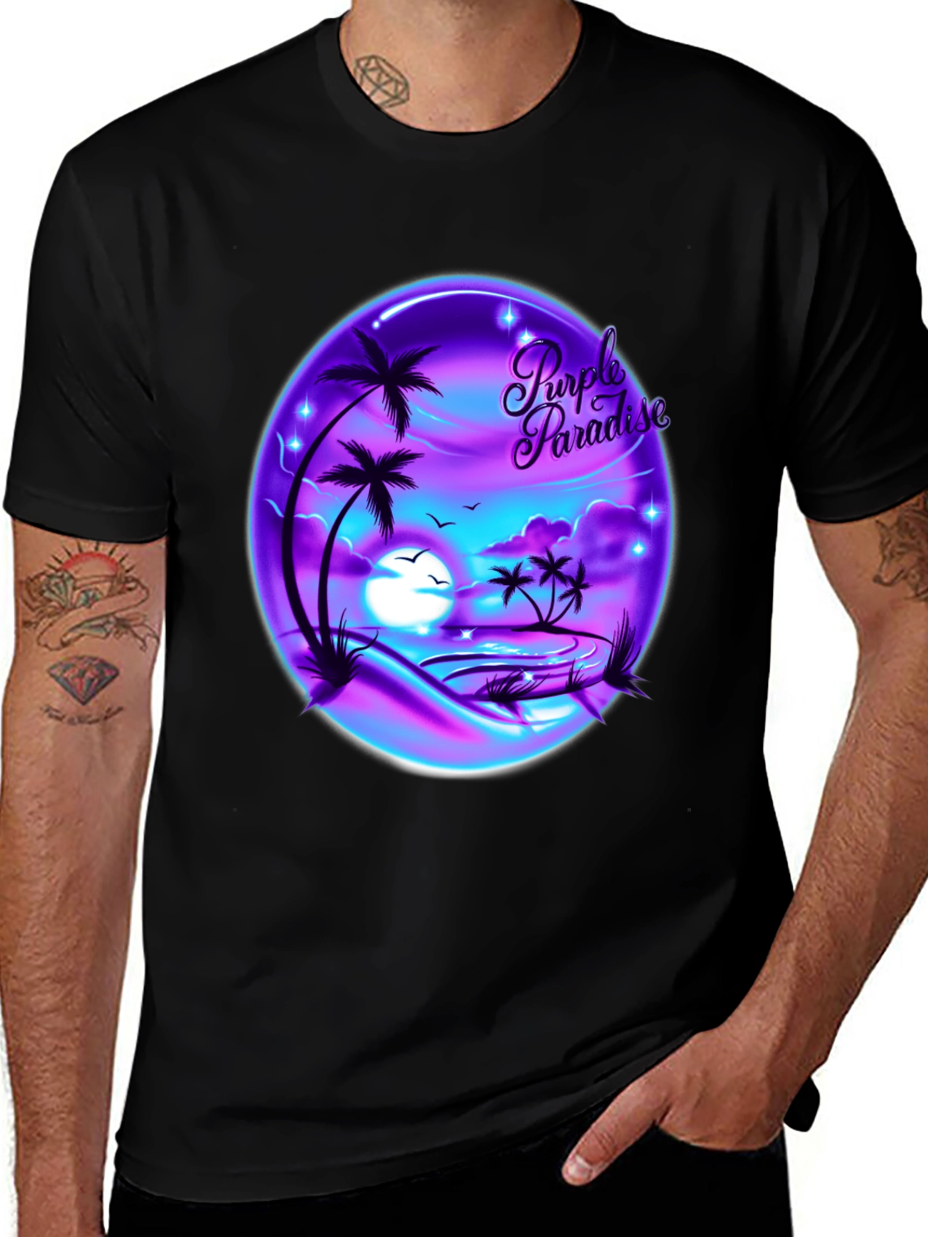 Variant 23 of Purple Paradise Graphic T-Shirt