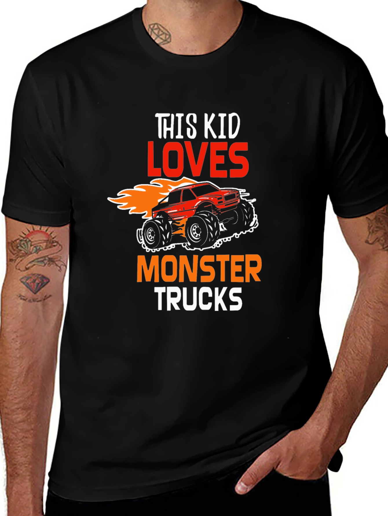 Variant 2 of Monster Truck Lover Graphic Tee - Kid's Passion, Bold Design