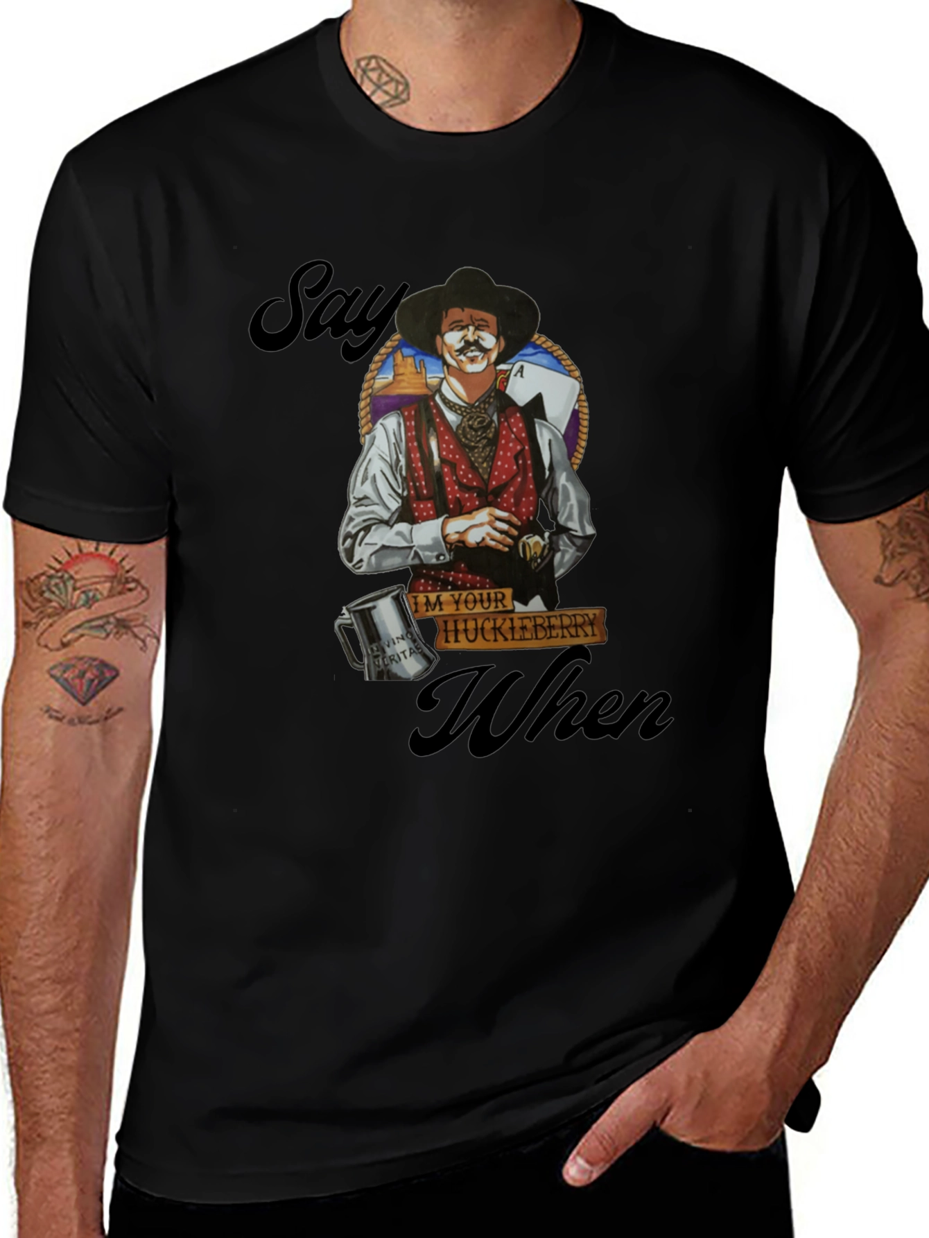 Variant 19 of Say When Graphic Tee - Western Style